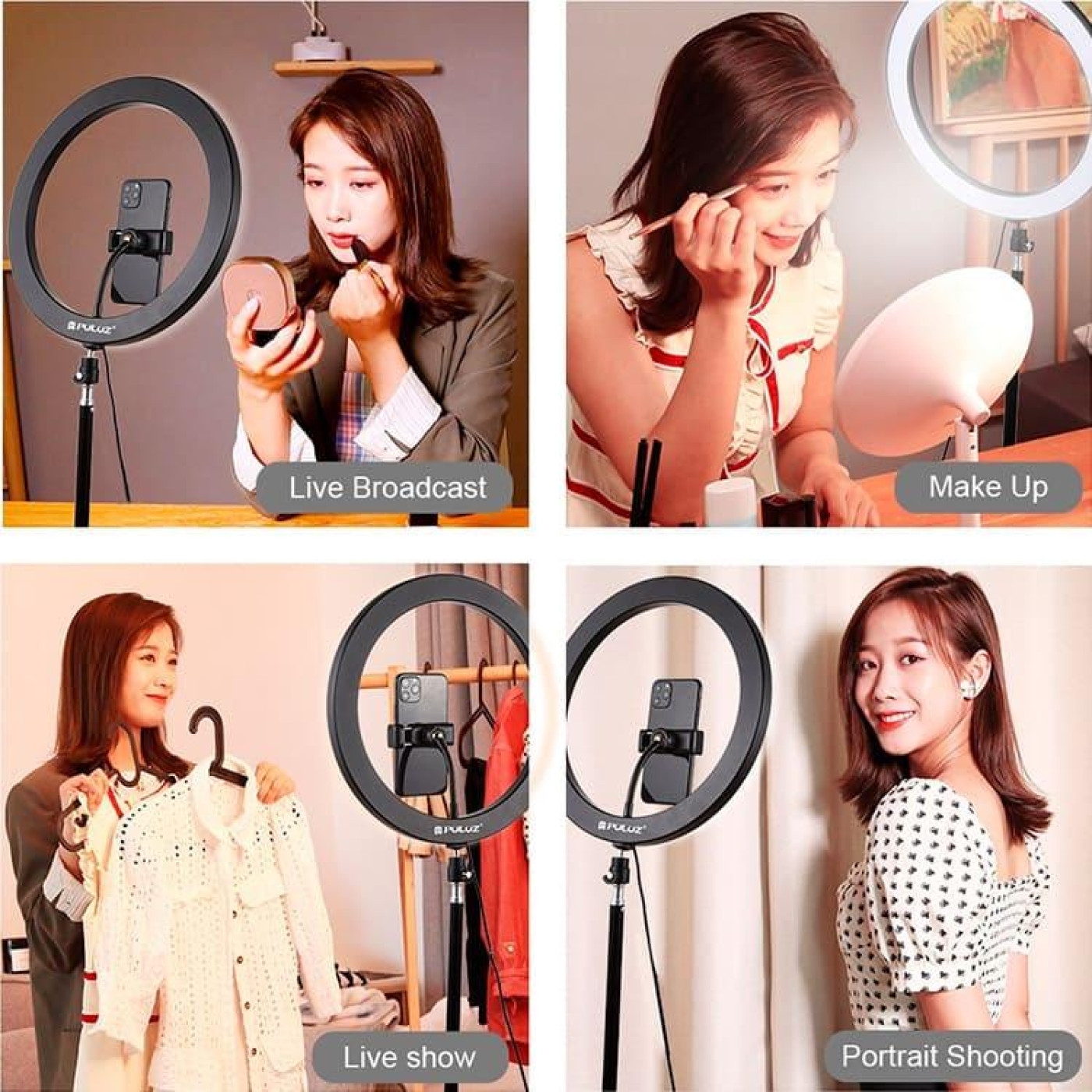 Кільцева USB LED лампа Puluz PU397 10.2