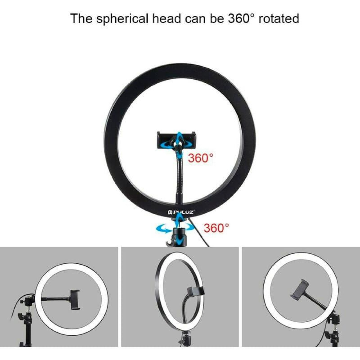 Кільцева USB LED лампа Puluz PU407 11.8