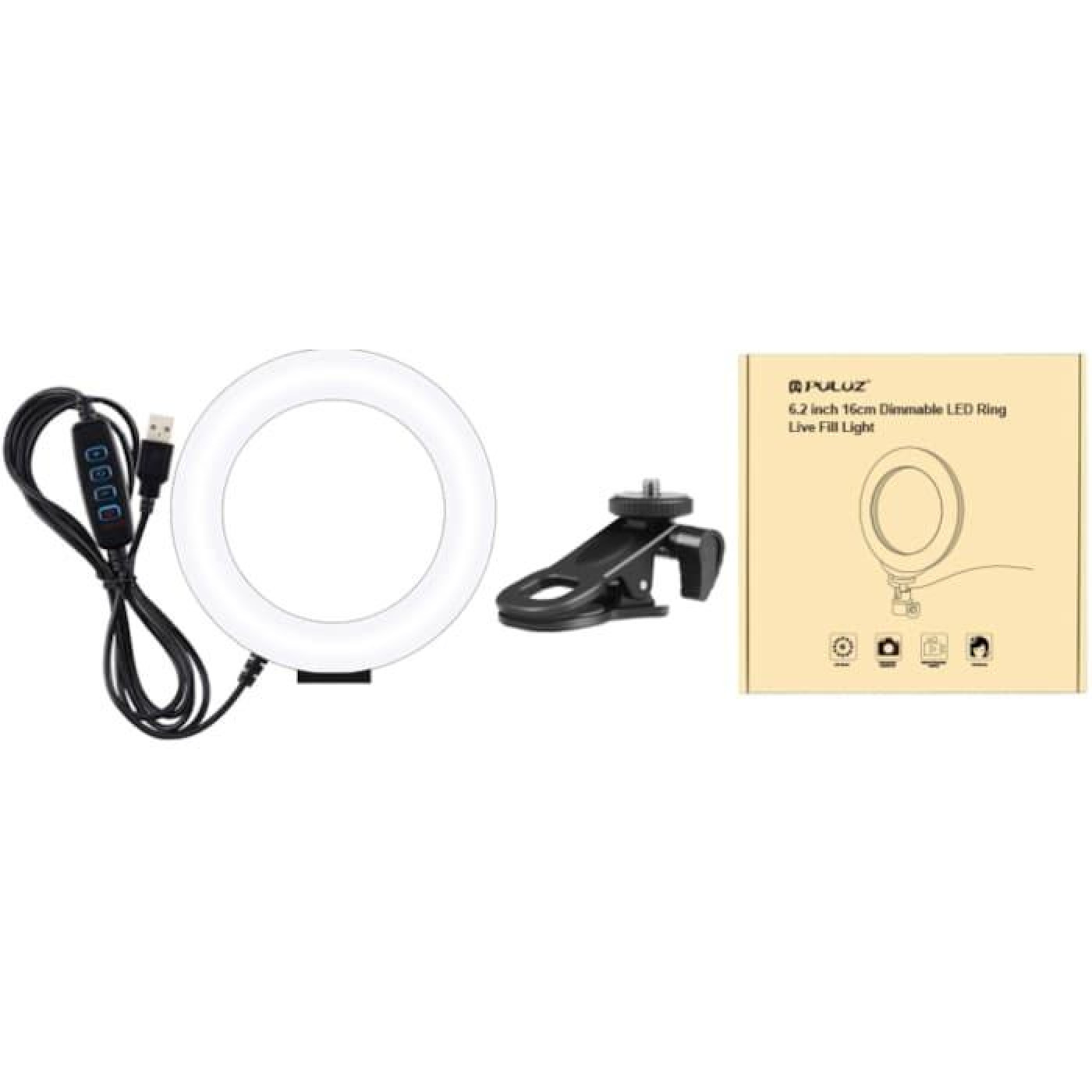 Кільцева USB LED лампа Puluz PU568B 6.2