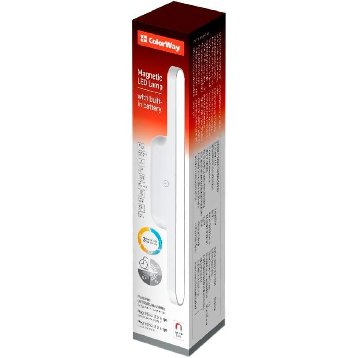 Настольная лампа ColorWay Magnetic Multi-Functional, 3W, battery 1800 mAh (CW-DL11MMB-W)