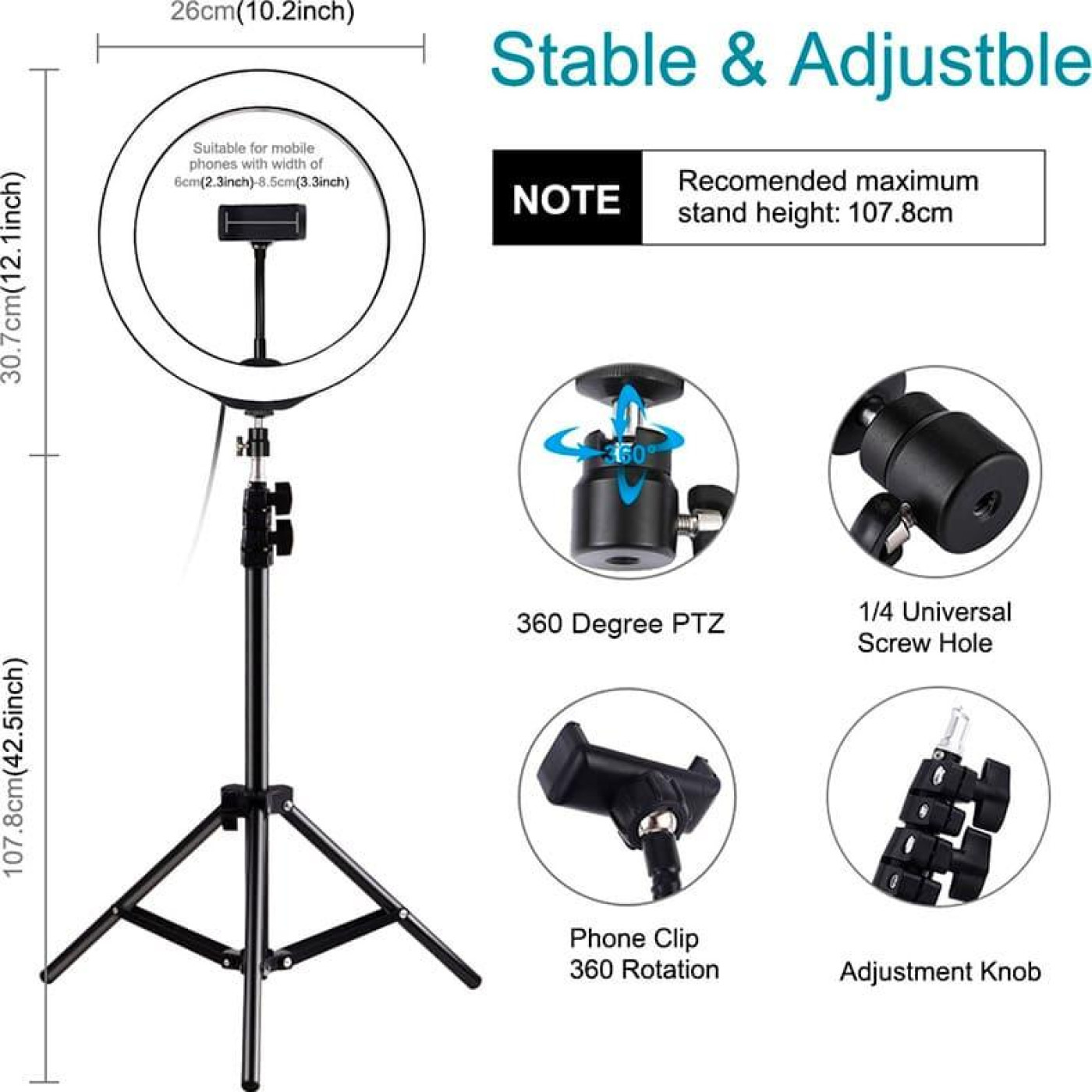 Кольцевая USB LED лампа Puluz PKT3035 10