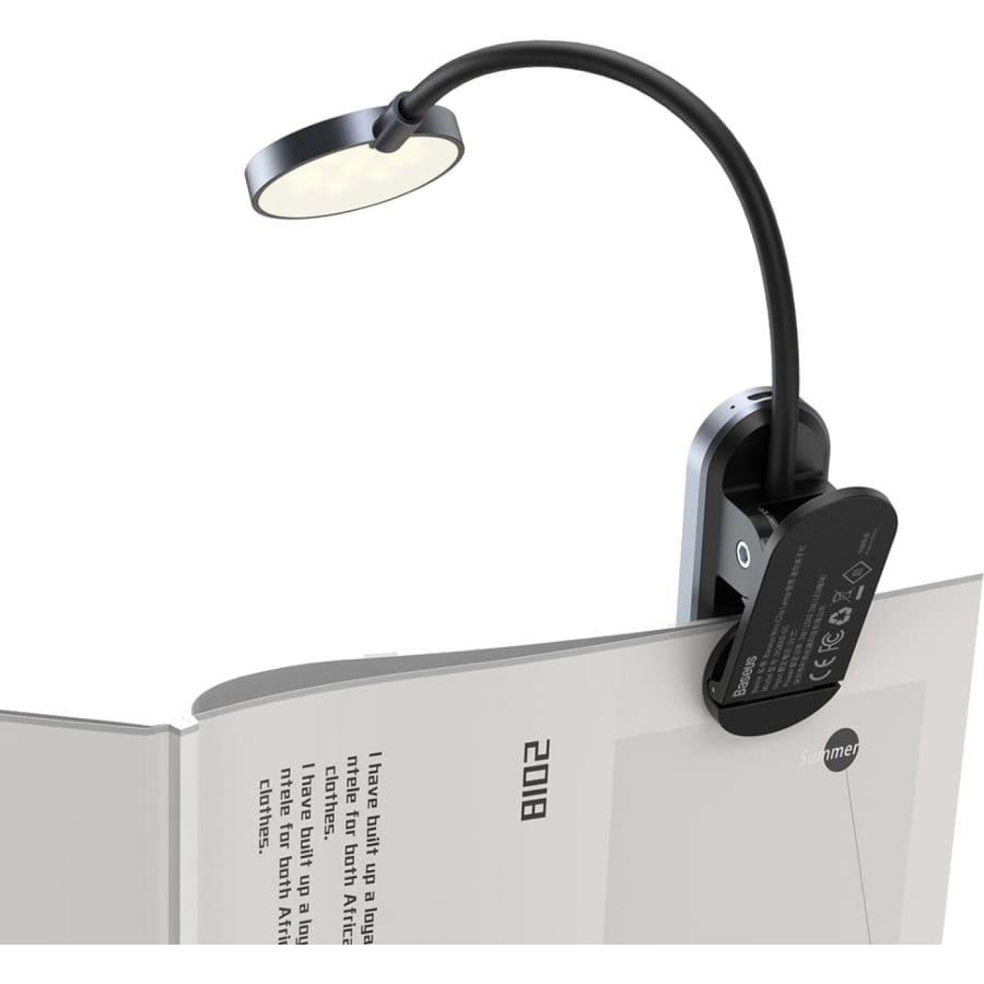Настільна лампа Baseus LED Лампа Для Будинку Comfort Reading Mini Clip dark gray DGRAD-0G (DGRAD-0G)