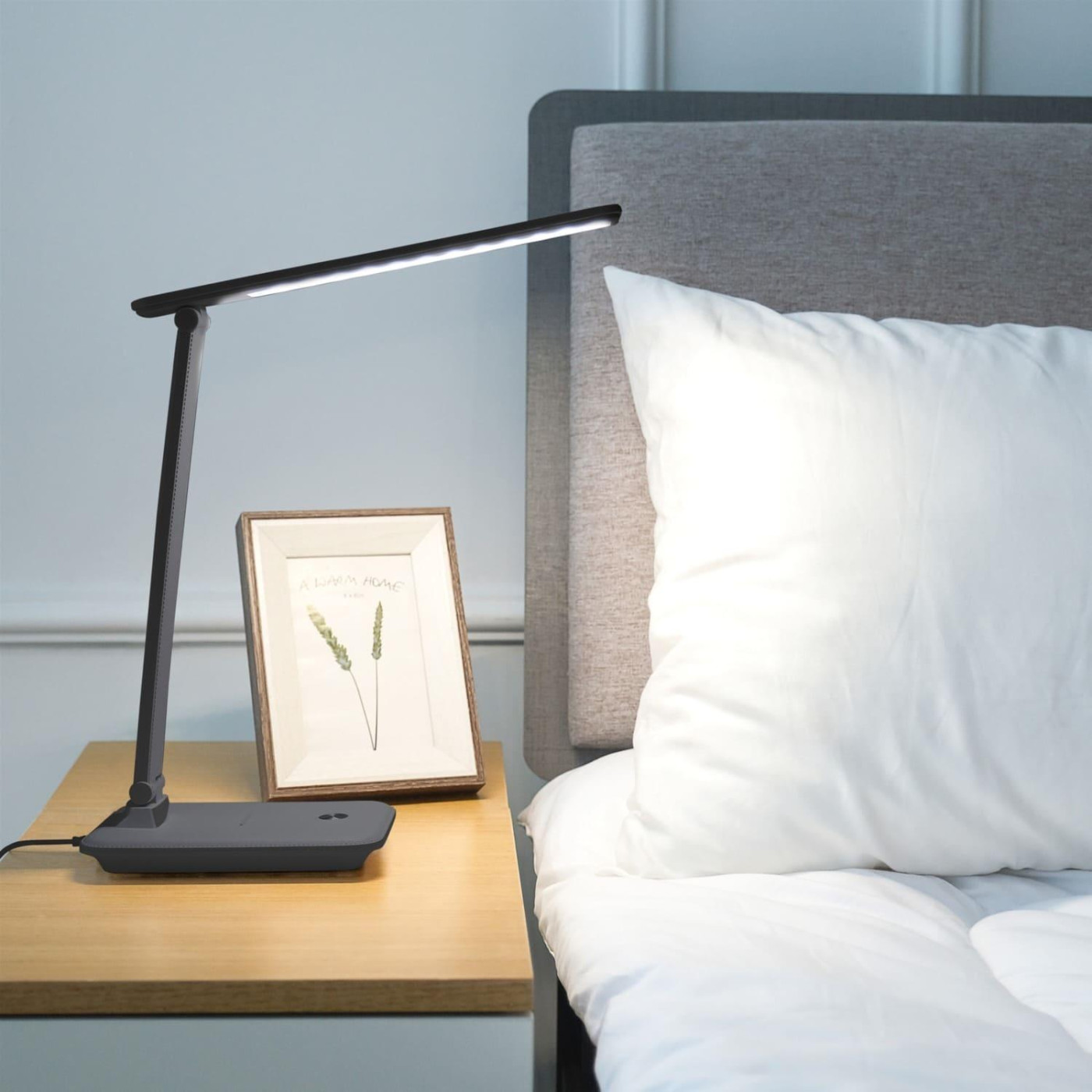 Настільна лампа OSRAM Panan DISK FOLD SQ 6.5W 3000К 4000К 6500К з димером Чорний (4099854363887)