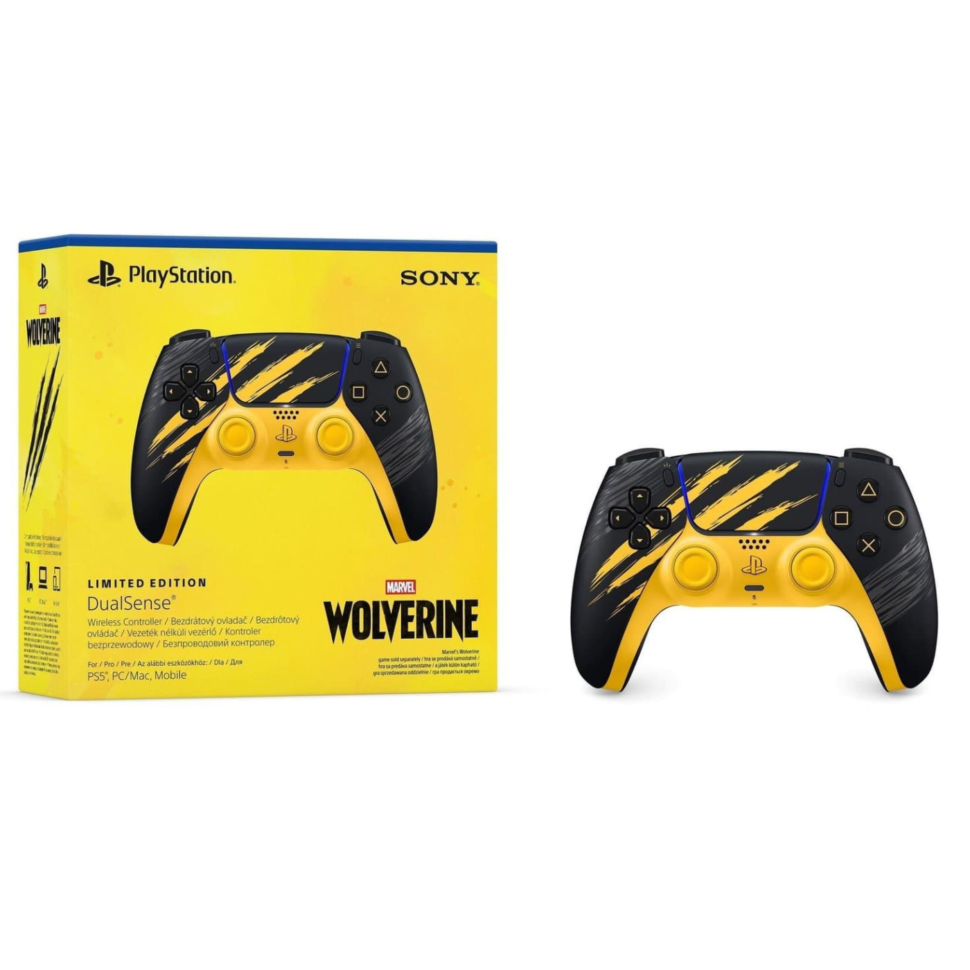 Геймпад Sony DualSense for PS5 (Marvel's Wolverine Yellow Limited Edition) (1000056821)