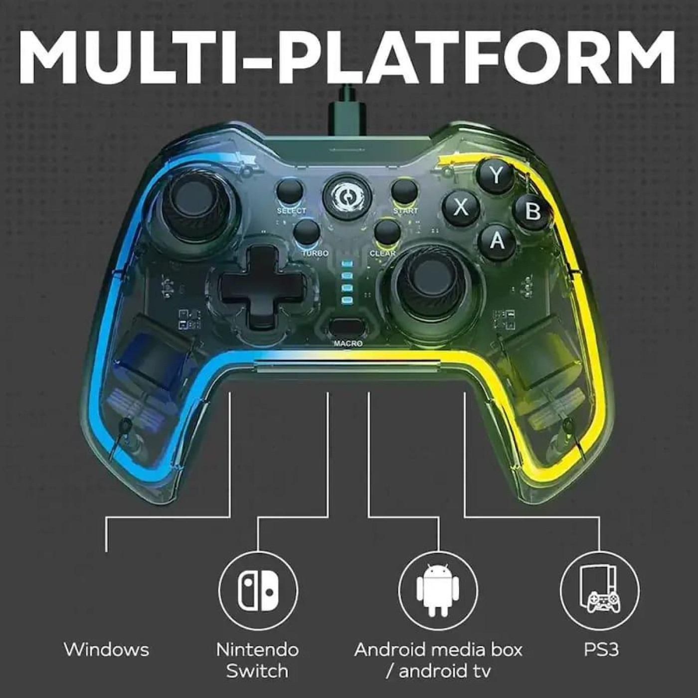 Геймпад Canyon Brighter GP-02 Wired Crystal (CND-GP02)
