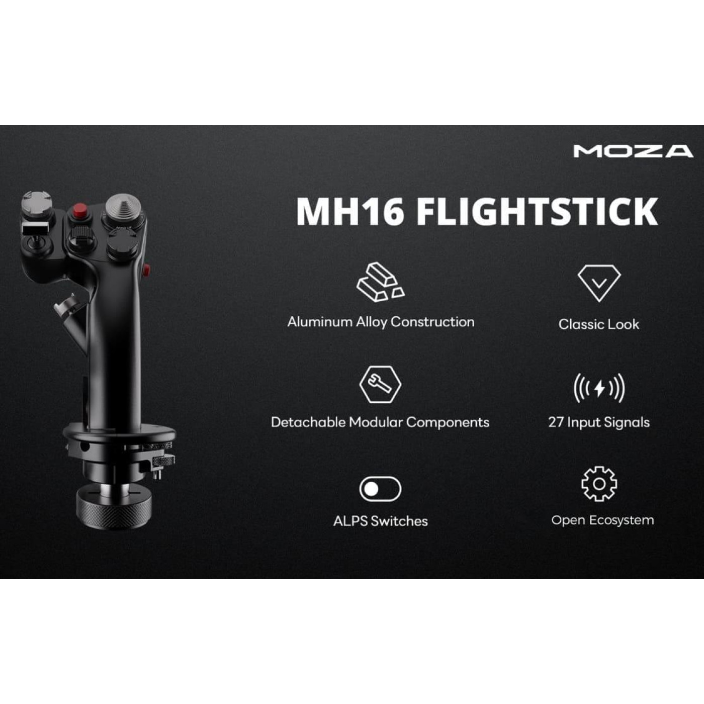 Геймпад MOZA Racing MOZA FLIGHT MH16 Flightstick (AS002_Moza)
