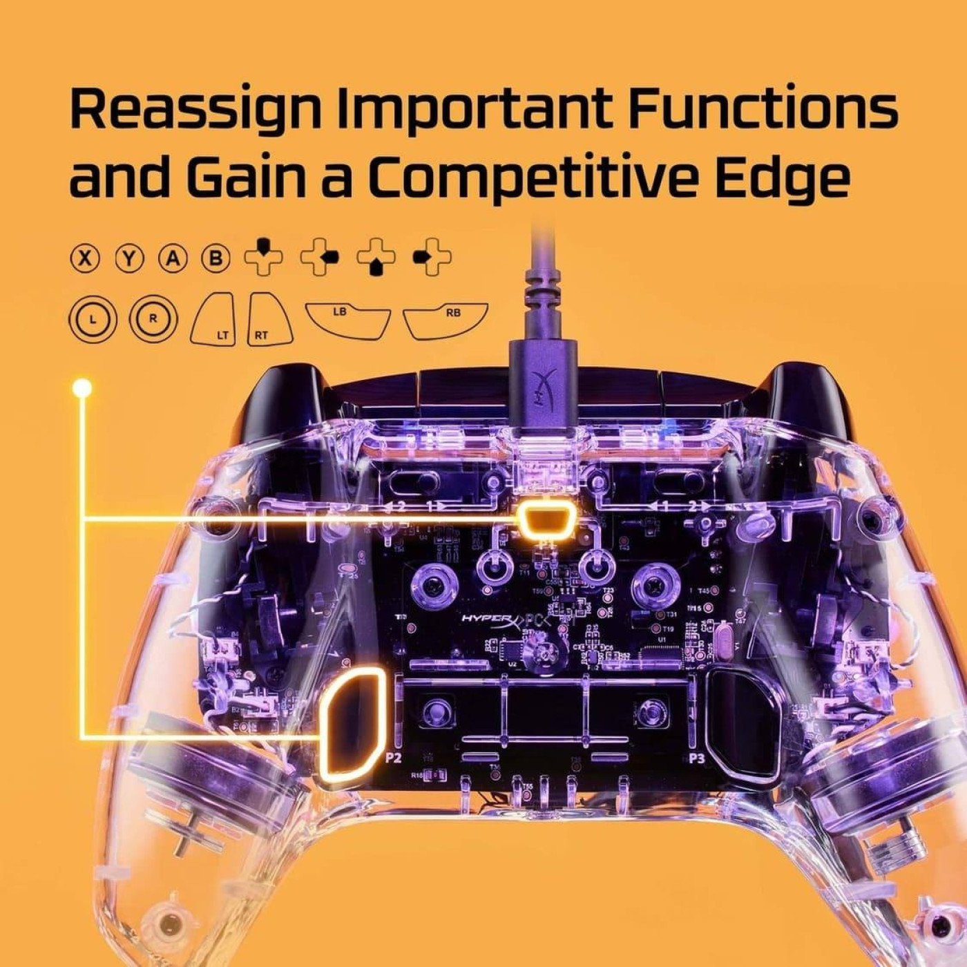 Геймпад HyperX Clutch Gladiate RGB for PC/Xbox Clear (7D6H2AA)