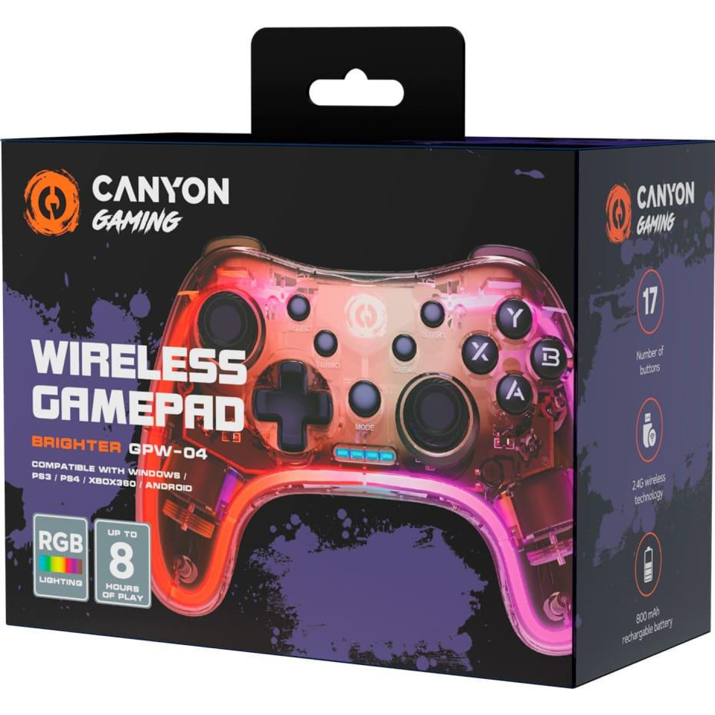 Геймпад Canyon Brighter GPW-04 Dongle Wireless Crystal (CND-GPW04)