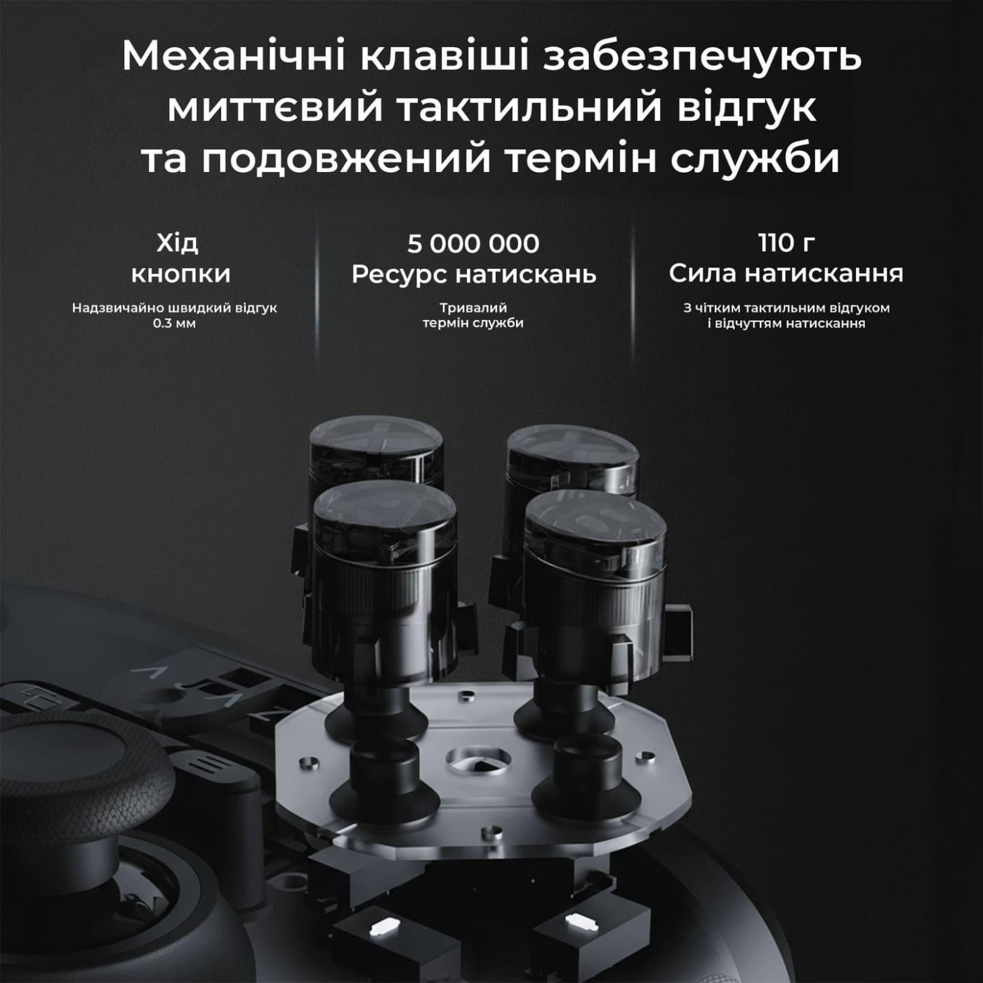 Геймпад Ajazz GP100 Black (GP100-B)