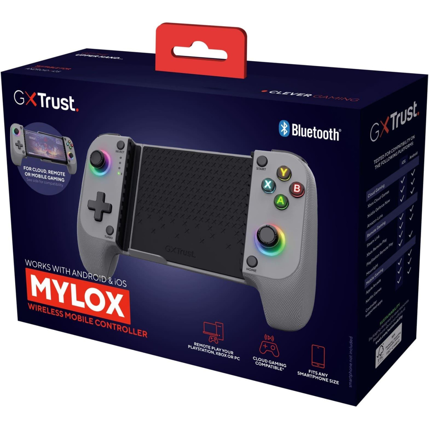 Геймпад Trust GXT 735G Mylox Wireless mobile Gaming Controller BT Grey (25649_TRUST)