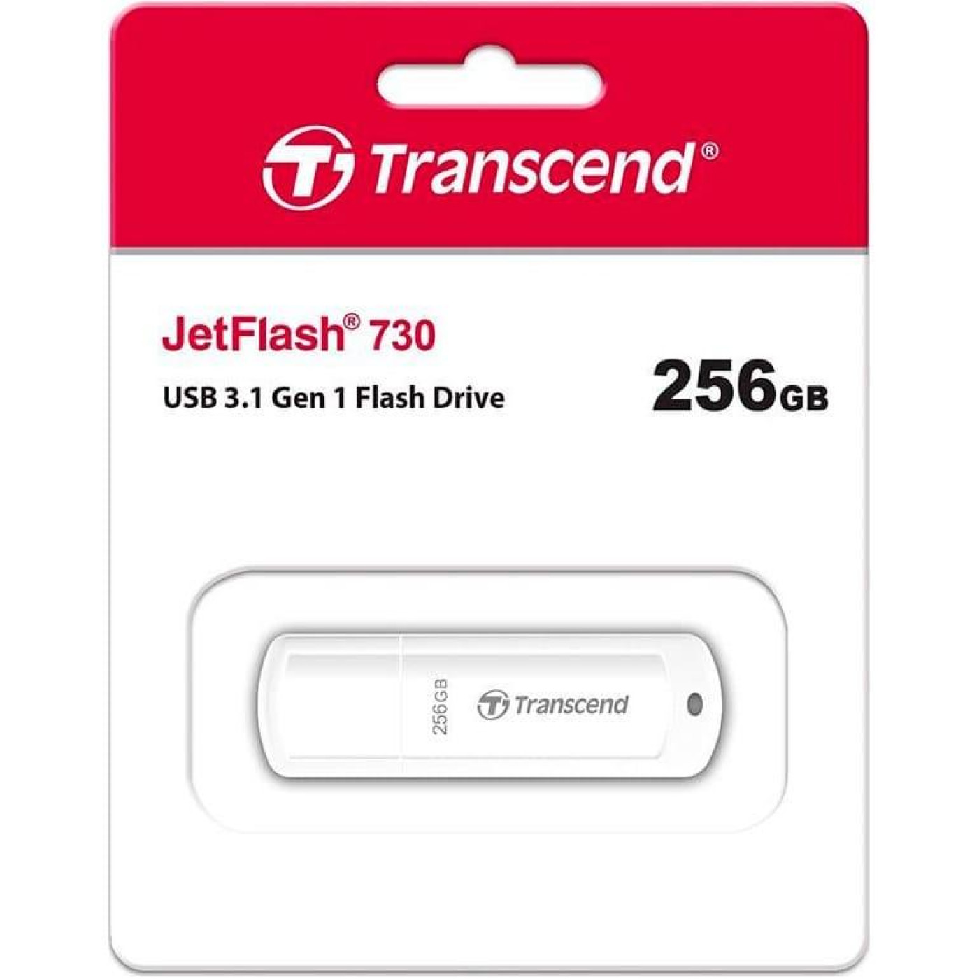 USB флеш накопичувач Transcend 256GB JetFlash 730 White USB 3.1 (TS256GJF730)