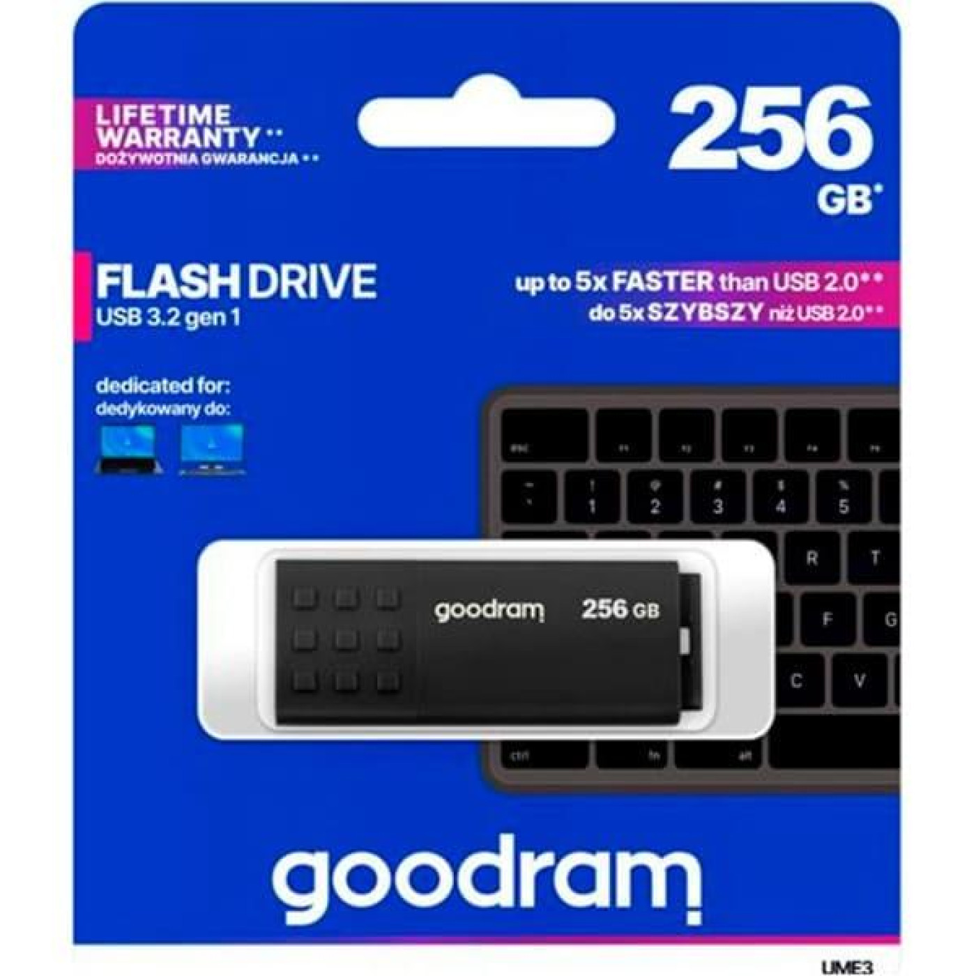 Флеш пам'ять 256GB UME3 60R/20W BLACK USB 3.2 Gen  1 UME3-2560K0R11