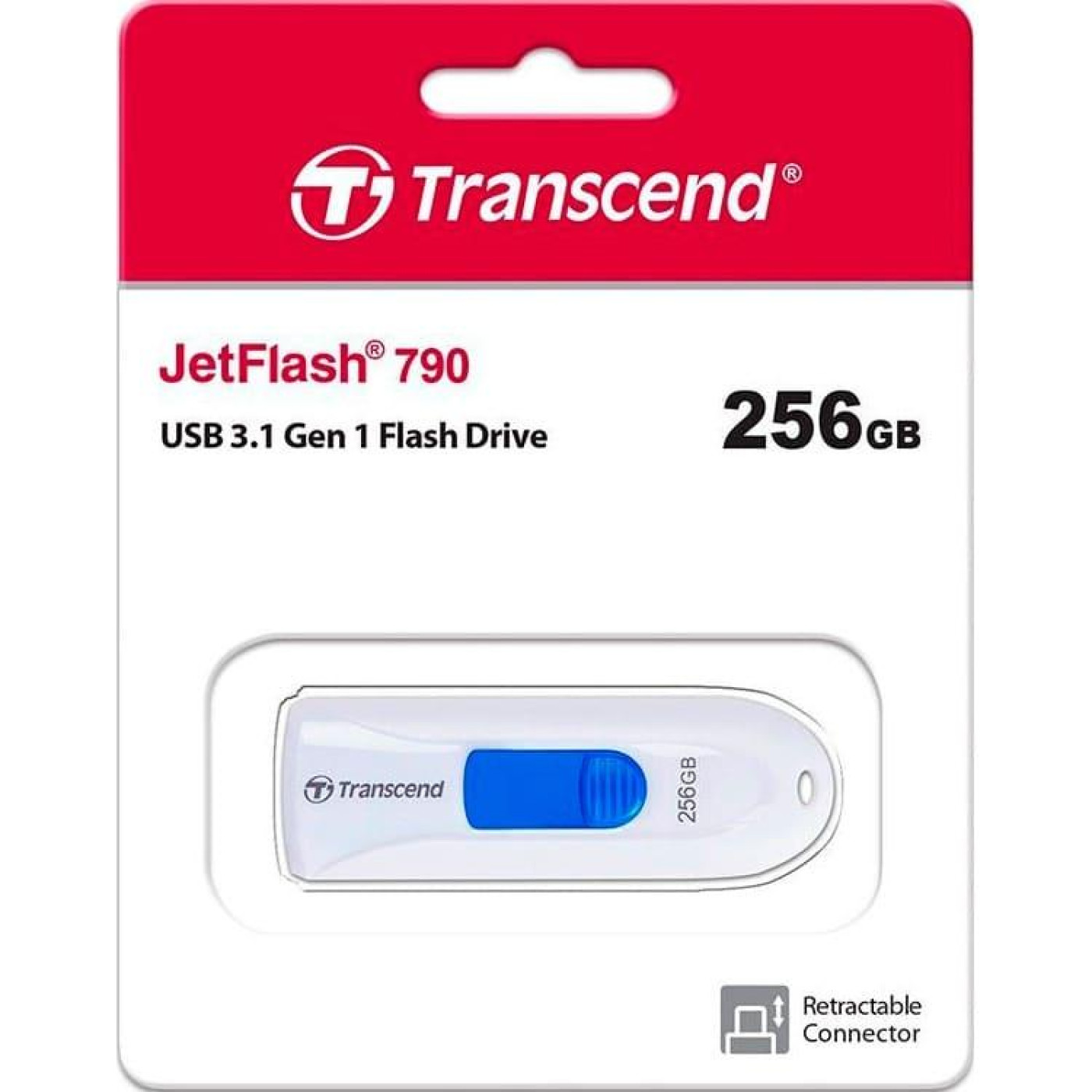 Флеш-накопитель Transcend USB флеш накопичувач 256GB JetFlash 790 White USB 3.1 (TS256GJF790W)