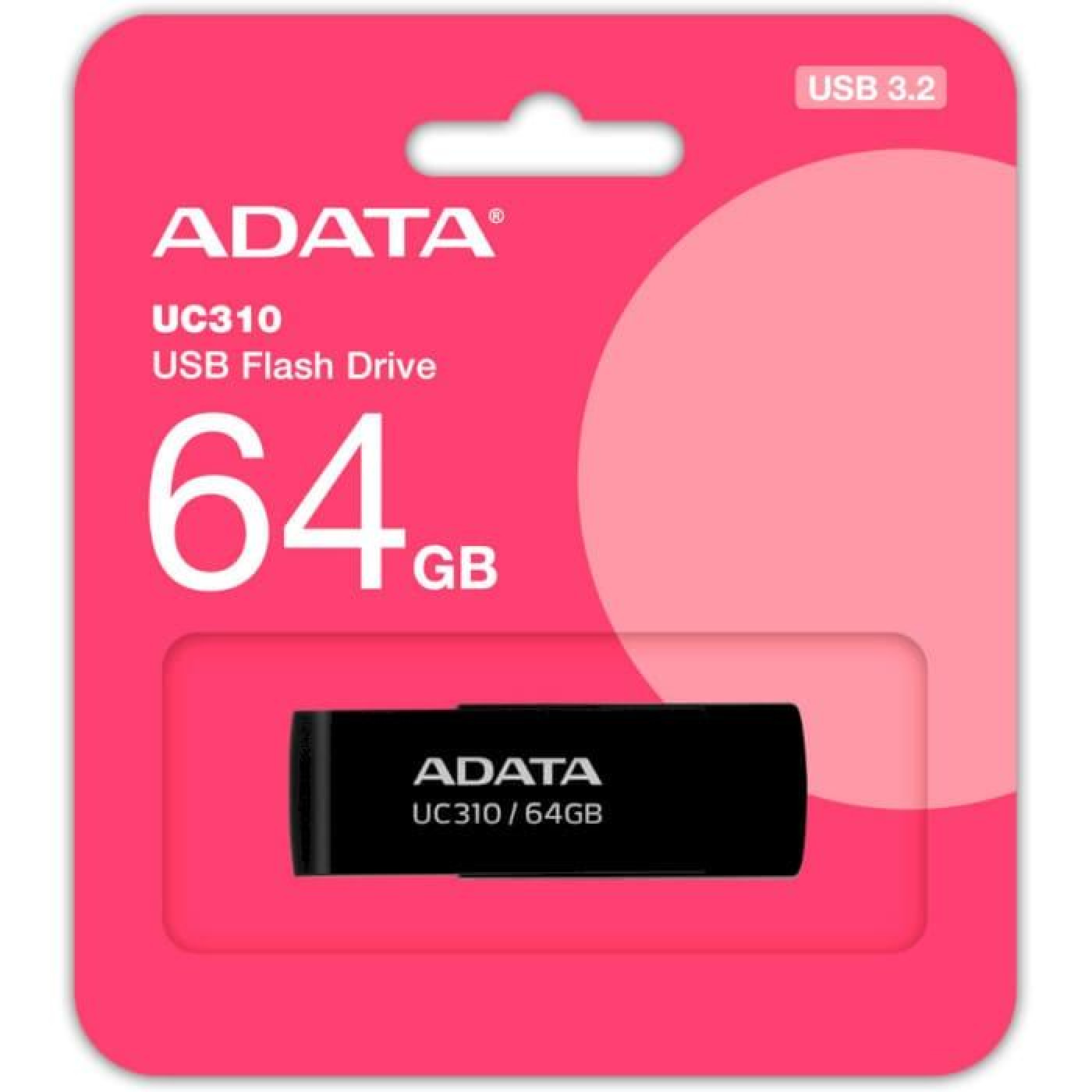 Флеш-накопичувач Adata Flash 64Gb USB 3.2 UC310 Black (UC310-64G-RBK)