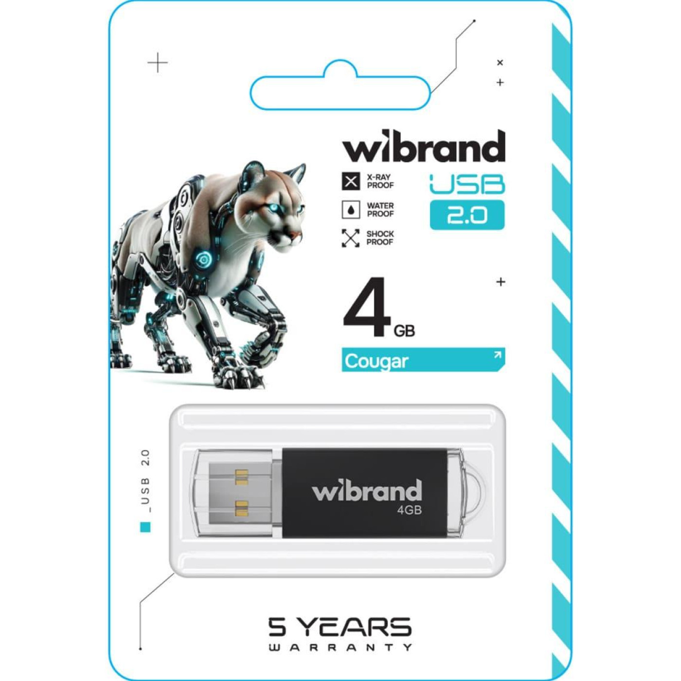 Flash Wibrand USB 2.0 Cougar 4Gb Black