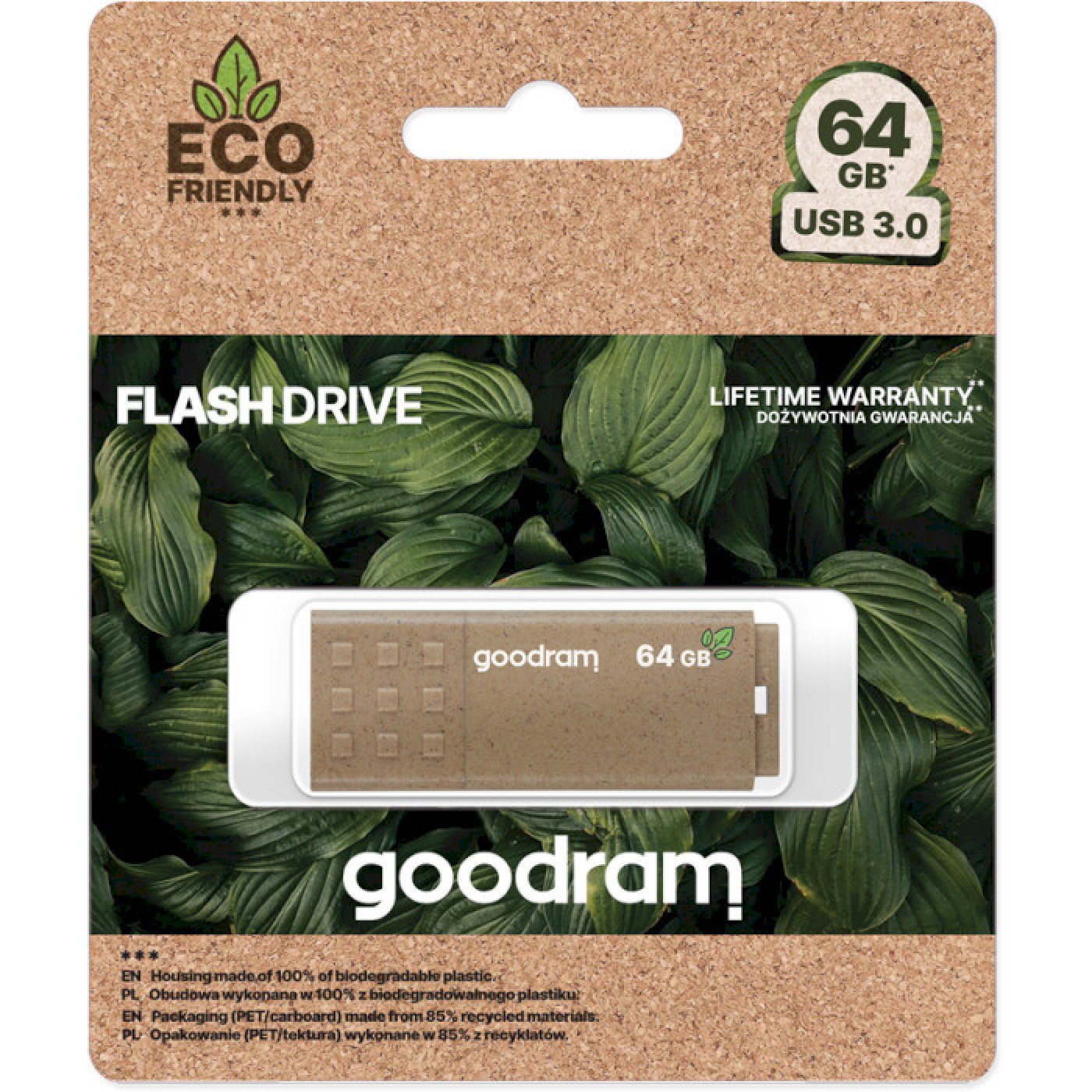 Флеш-накопитель GoodRam USB Flash 64GB USB 3.0 UME3 ECO FRIENDLY, Retail (UME3-0640EFR11)