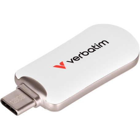 Флеш-накопитель Verbatim Plectra USB-C White 128 GBUSB 3.2 Gen 1 (30229)