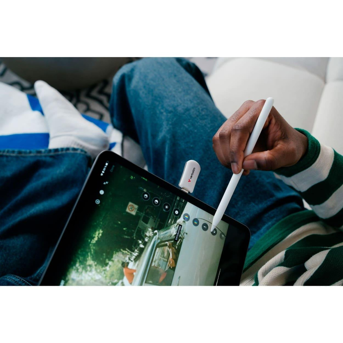 Флеш-накопитель Verbatim Plectra USB-C White 64 GB USB 3.2 Gen 1 (30228)