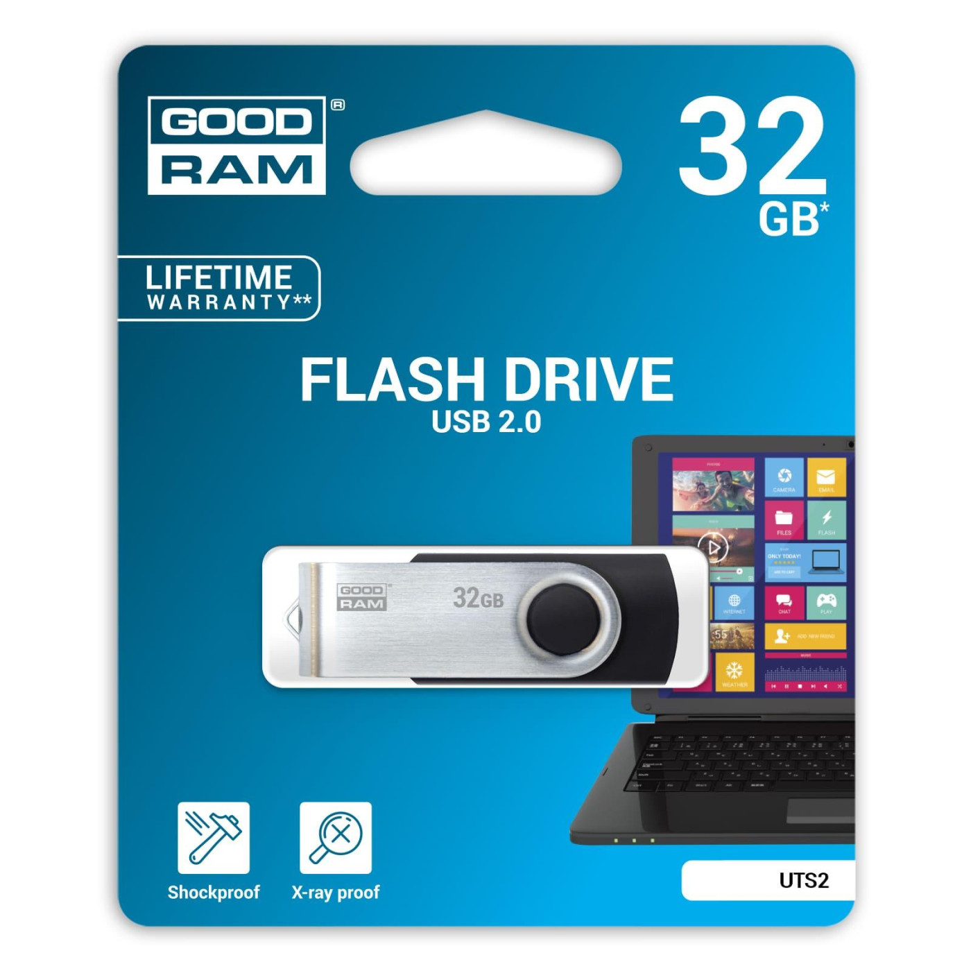 Флеш-накопитель GoodRam 32GB USB 2.0 Twister Black (UTS2-0320K0R11#)