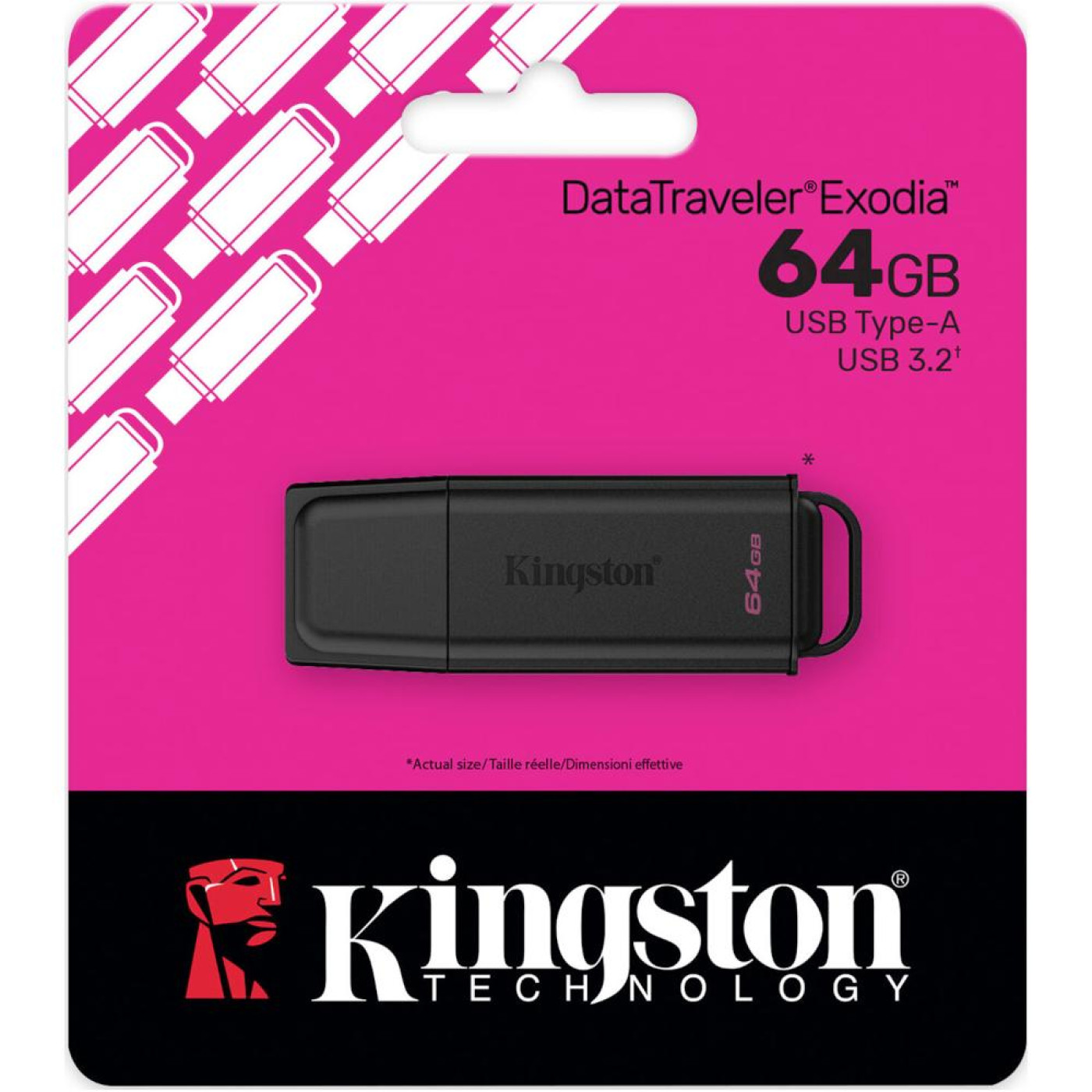 Флеш памъять 64GB USB 3.2 Gen 1 DataTraveler Exodi a Black DTXG2/64GB