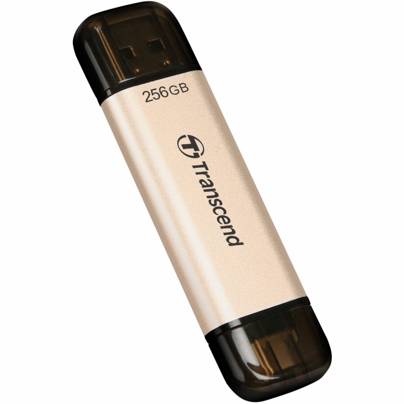 Флеш-накопитель Transcend USB флеш накопичувач 256GB JetFlash 930 Gold-Black USB 3.2/Type-C (TS256GJF930C)