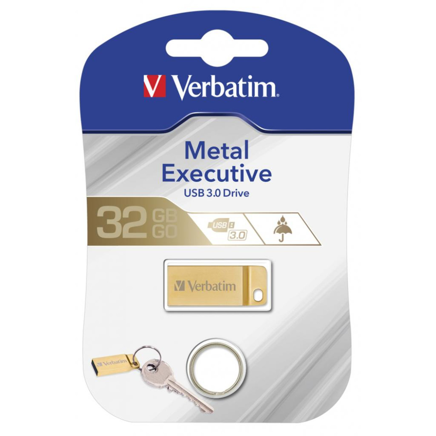 Флеш-накопитель Verbatim USB флеш накопичувач 32GB Metal Executive Gold USB 3.0 (99105)