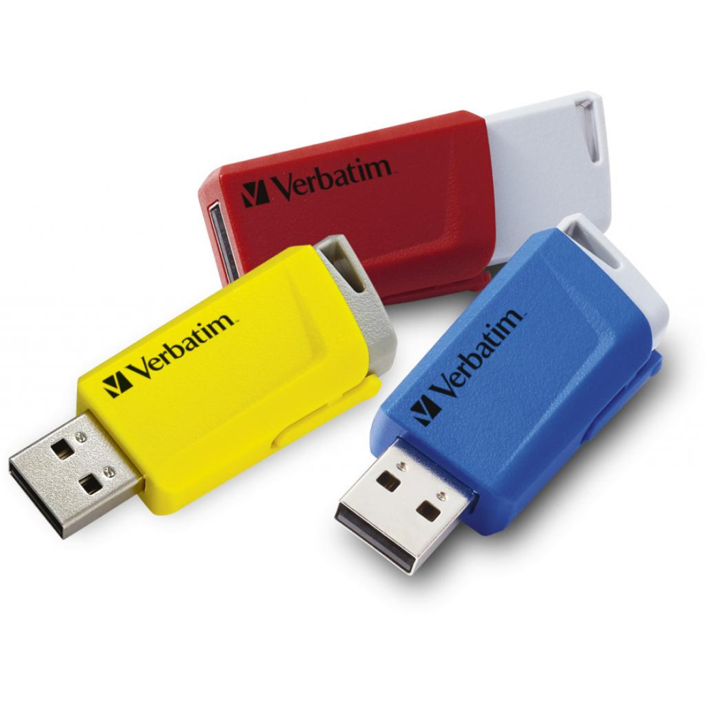 Флеш-накопичувач Verbatim USB флеш накопичувач 3x16GB Store 'n' Click Red/Blue/Yellow USB 3.2 (49306)