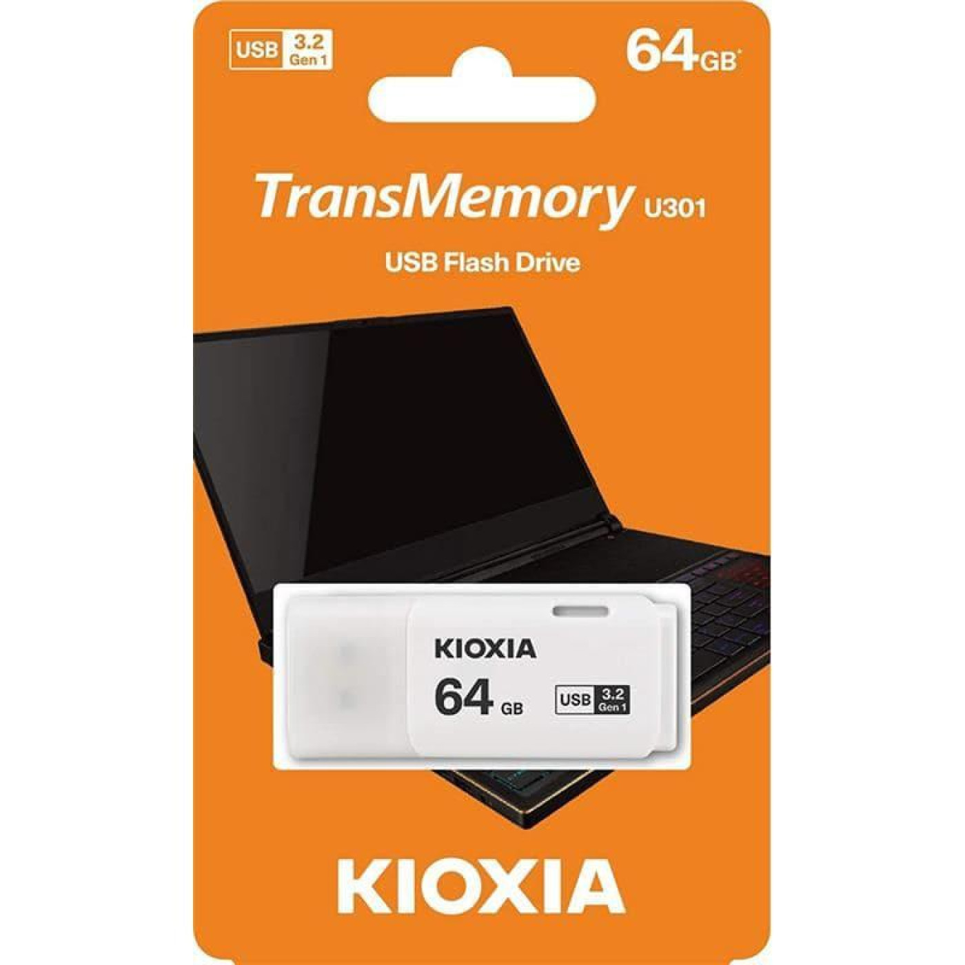 Флеш-накопичувач Kioxia USB3.2 64GB TransMemory U301 White (LU301W064GG4)