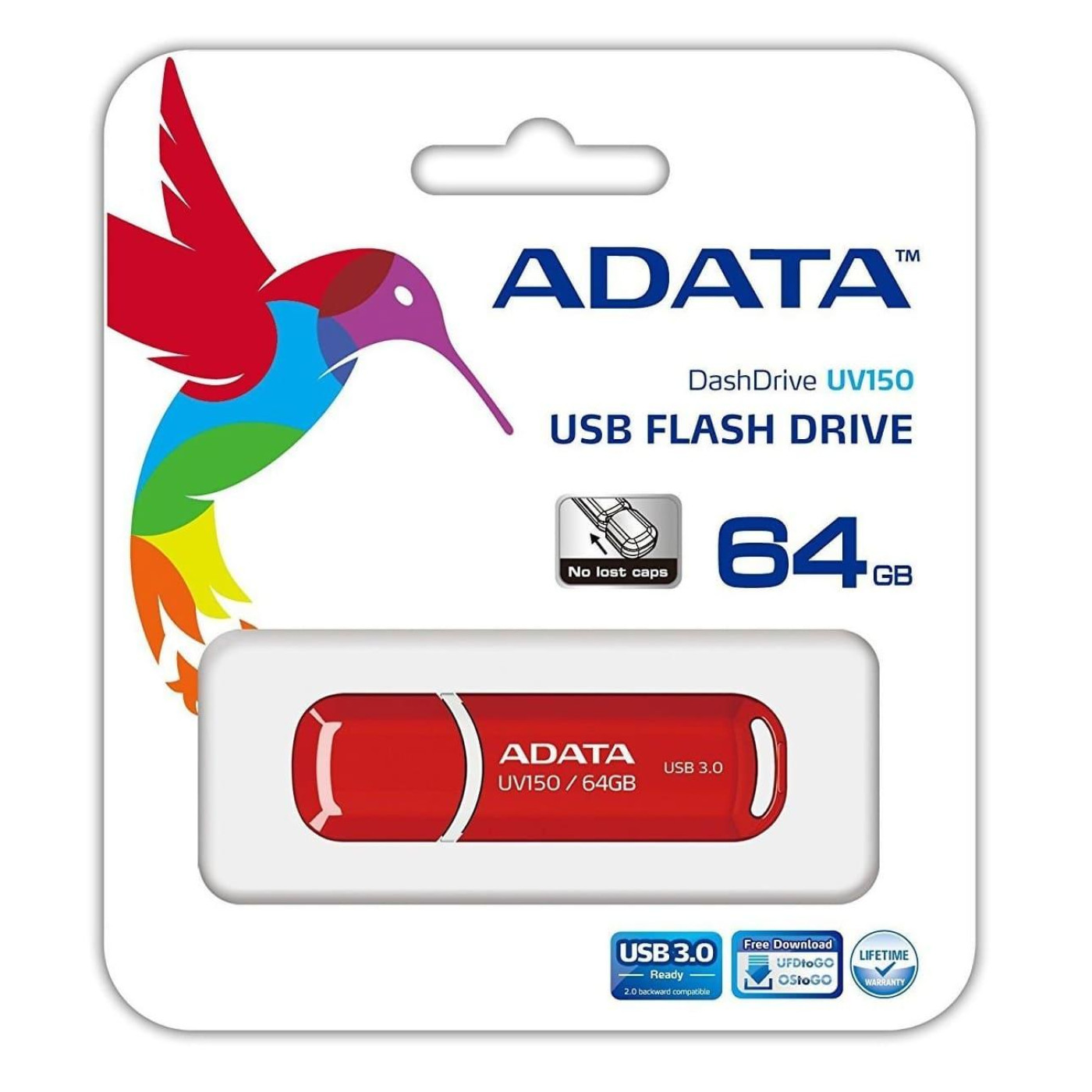 Флеш-накопитель Adata USB A-DATA USB 3.0 AUV 150 64Gb Red (AUV150-64G-RRD)