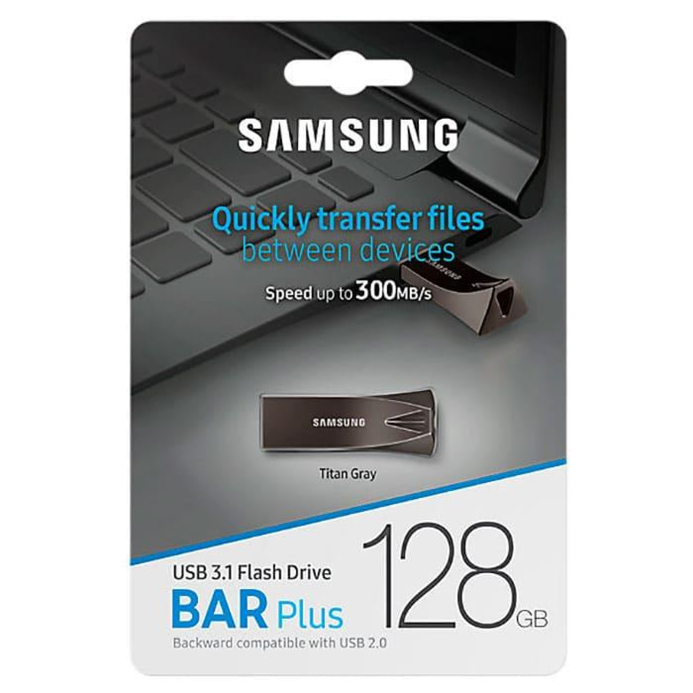 Флеш-накопитель Samsung USB3.1 128GB Bar Plus Black (MUF-128BE4/APC)