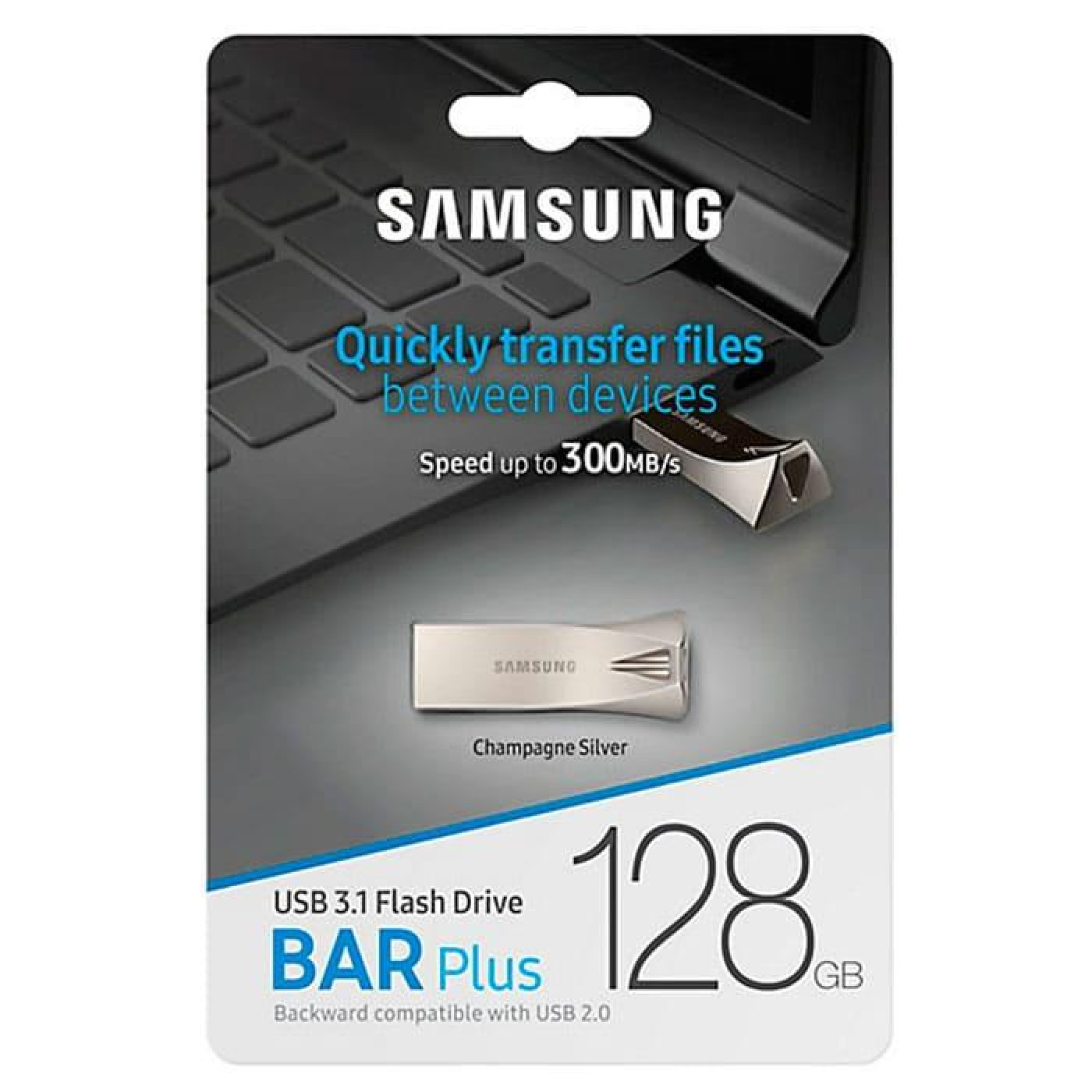 Флеш-накопитель Samsung USB3.1 128GB Bar Plus Champagne Silver (MUF-128BE3/APC)