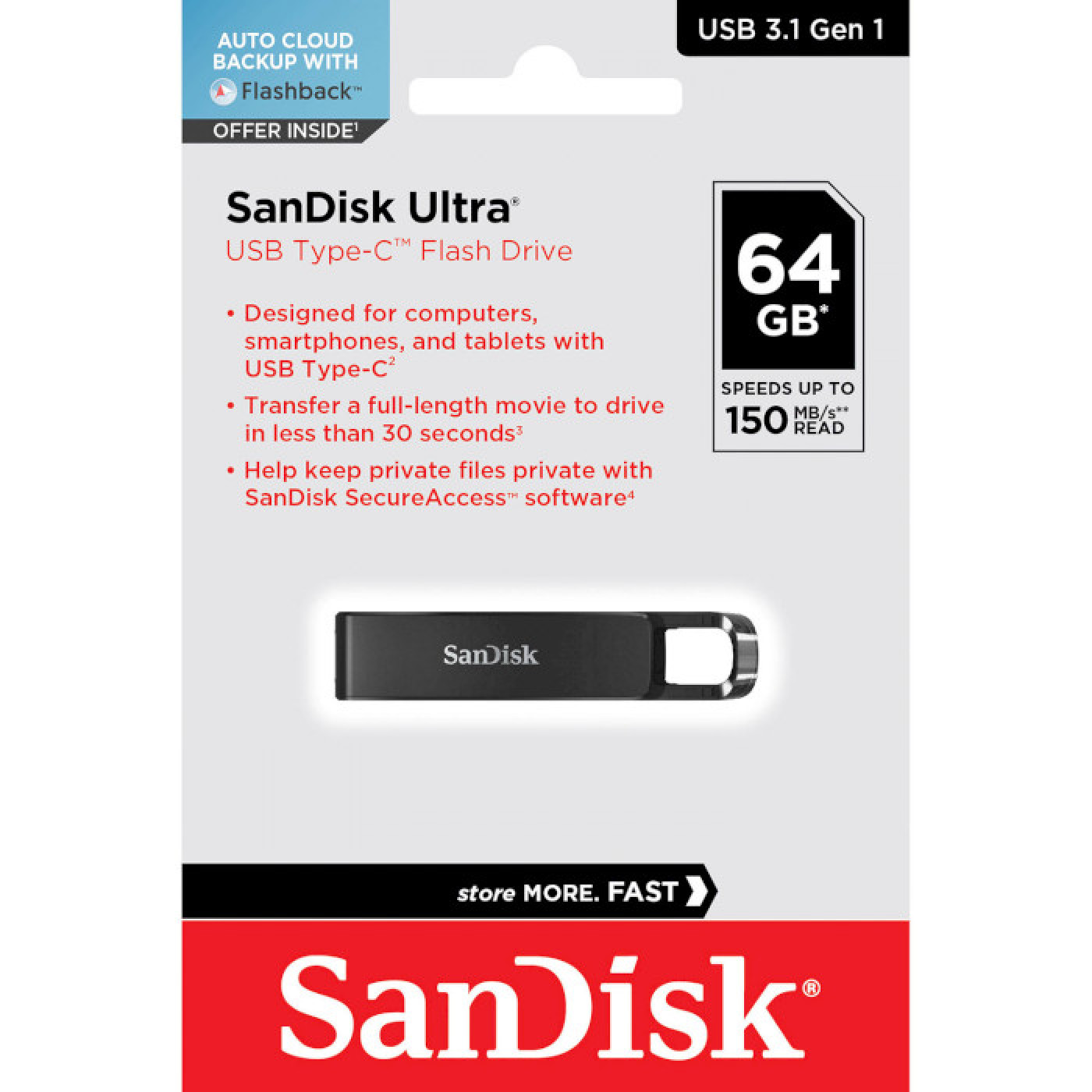 Флеш-накопичувач Sandisk USB флеш накопичувач 64GB Ultra Type-C (SDCZ460-064G-G46)