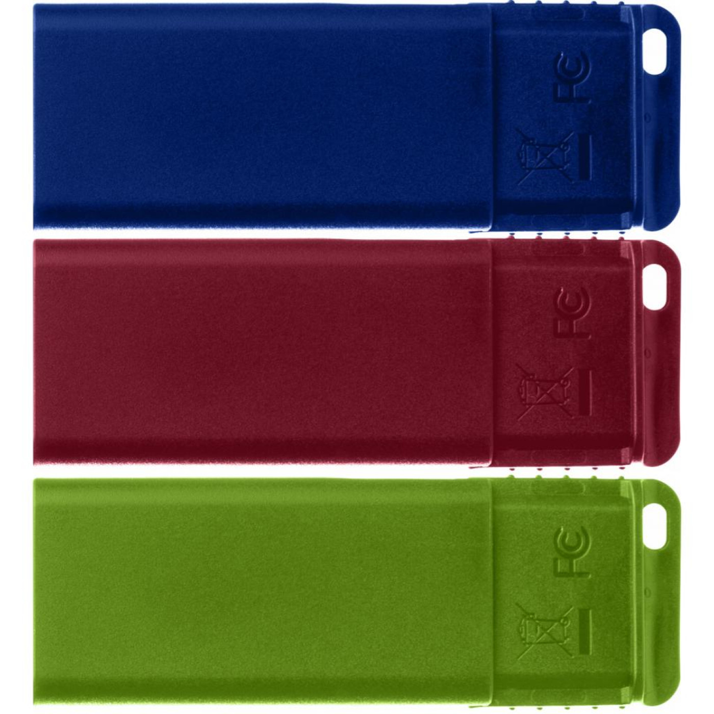 Флеш-накопичувач Verbatim USB флеш накопичувач 3x16GB Slider Red/Blue/Green USB 2.0 (49326)