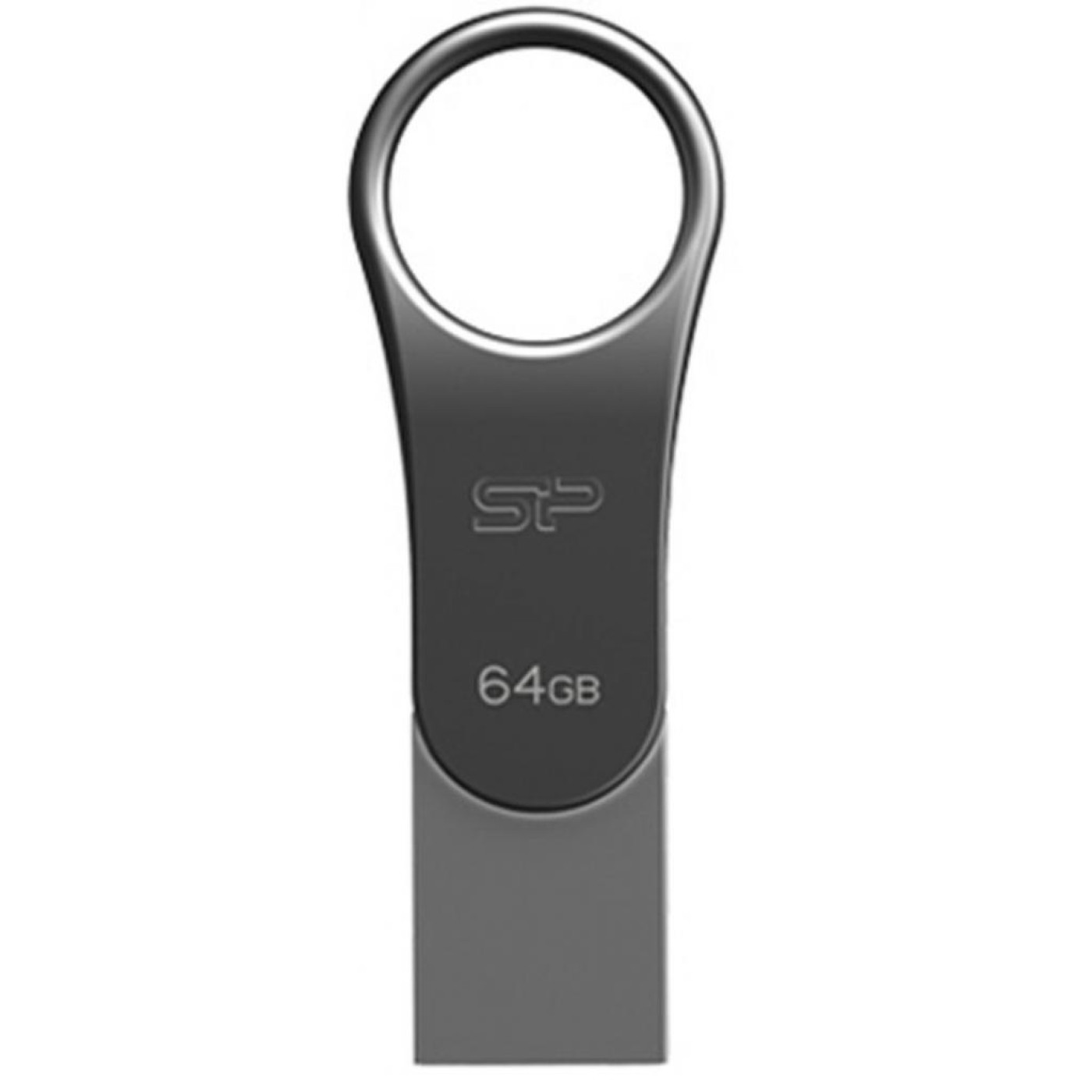 Флеш-накопитель Silicon Power USB 64G usb3.1+TypeC DriveMobile C80 Silver (SP064GBUC3C80V1S)