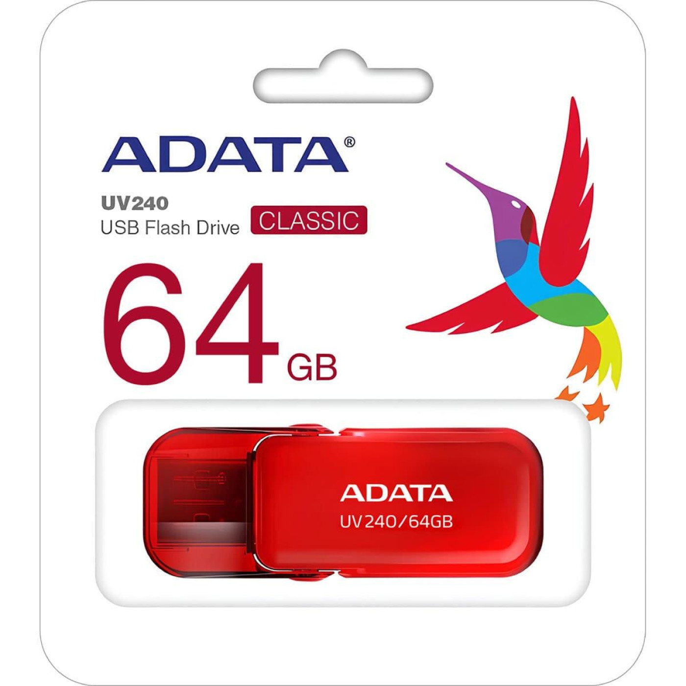 Флеш-накопичувач Adata Flash 64Gb USB 2.0 AUV 240 Red (AUV240-64G-RRD)
