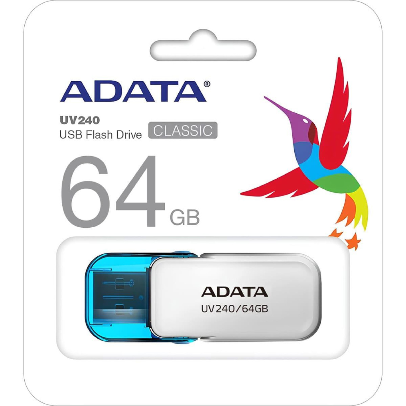 Флеш-накопичувач Adata Flash 64Gb USB 2.0 AUV 240 White (AUV240-64G-RWH)
