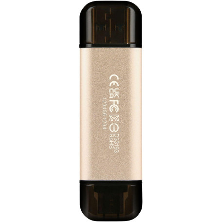 Флеш-накопитель Transcend USB флеш накопичувач 512GB JetFlash 930C Gold-Black USB 3.2/Type-C (TS512GJF930C)