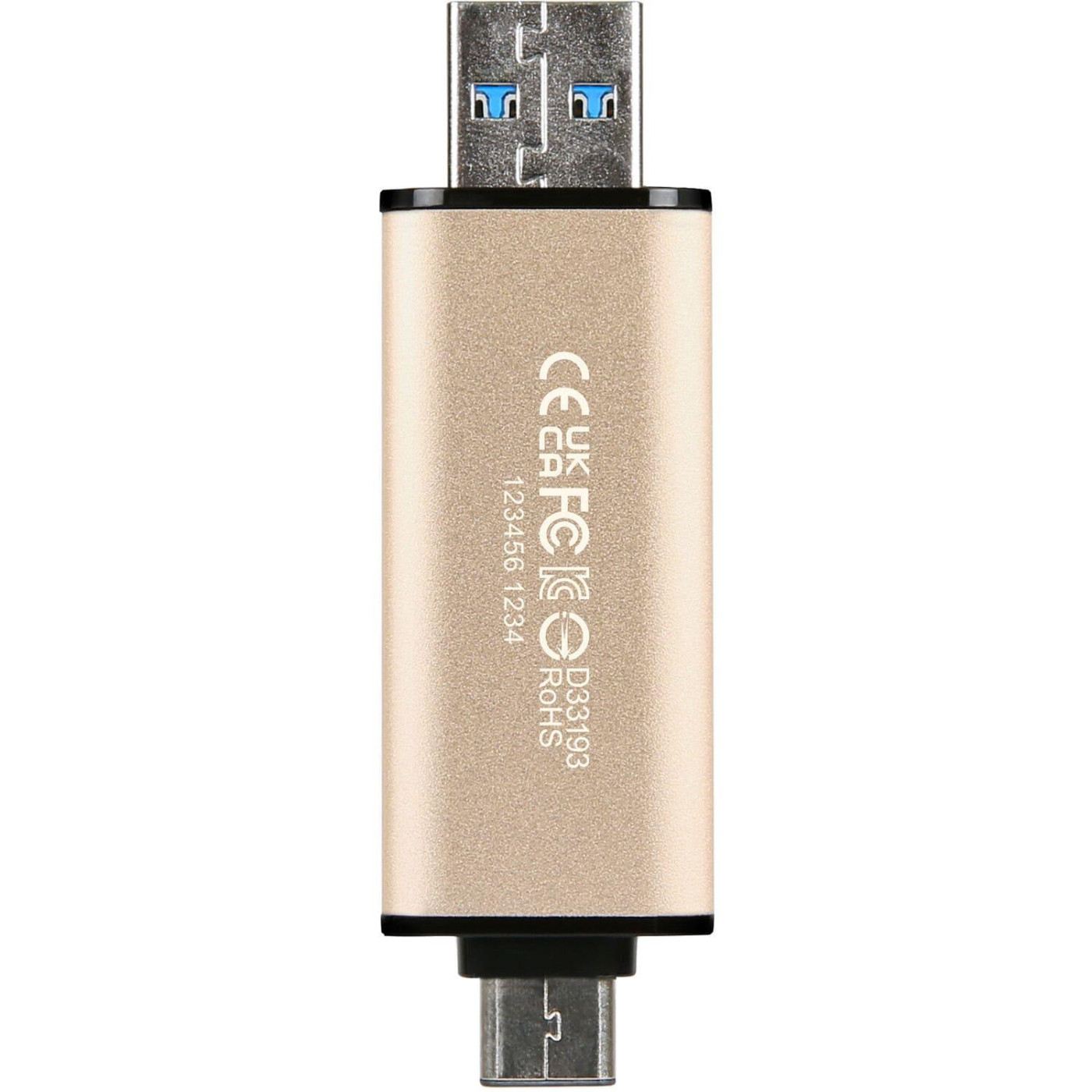 Флеш-накопитель Transcend USB флеш накопичувач 512GB JetFlash 930C Gold-Black USB 3.2/Type-C (TS512GJF930C)