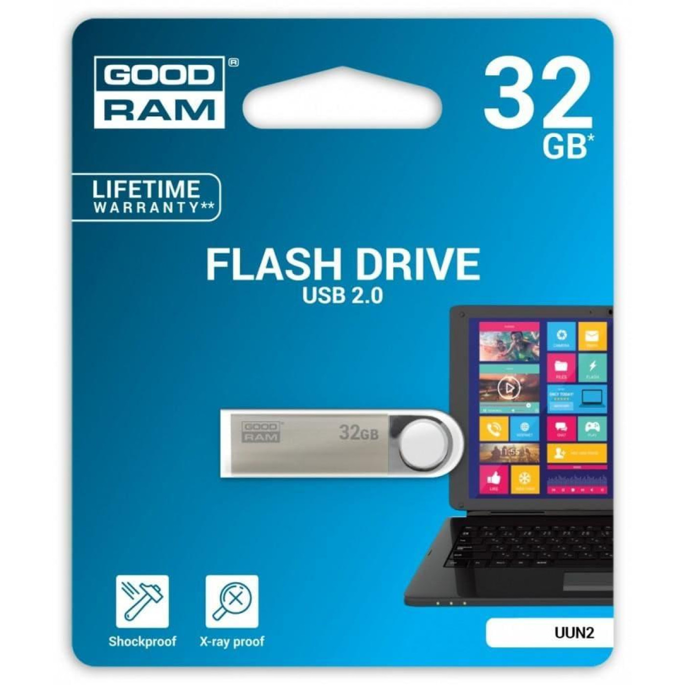 Флеш-накопитель GoodRam USB 32GB UUN2 (Unity) Silver (UUN2-0320S0R11)