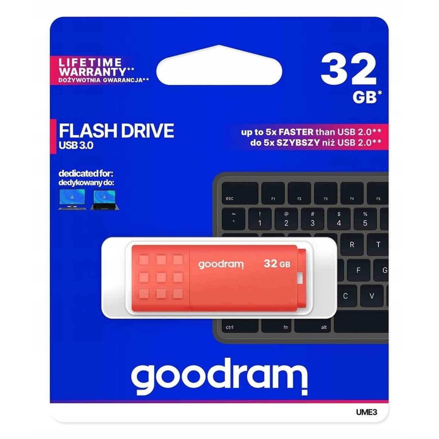 Флеш-накопитель GoodRam USB3.0 32GB UME3 Orange (UME3-0320O0R11)