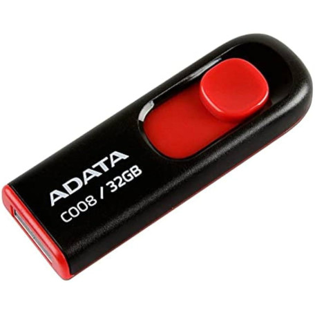 Флеш-накопитель Adata Flash 32Gb C008 black+red (AC008-32G-RKD)