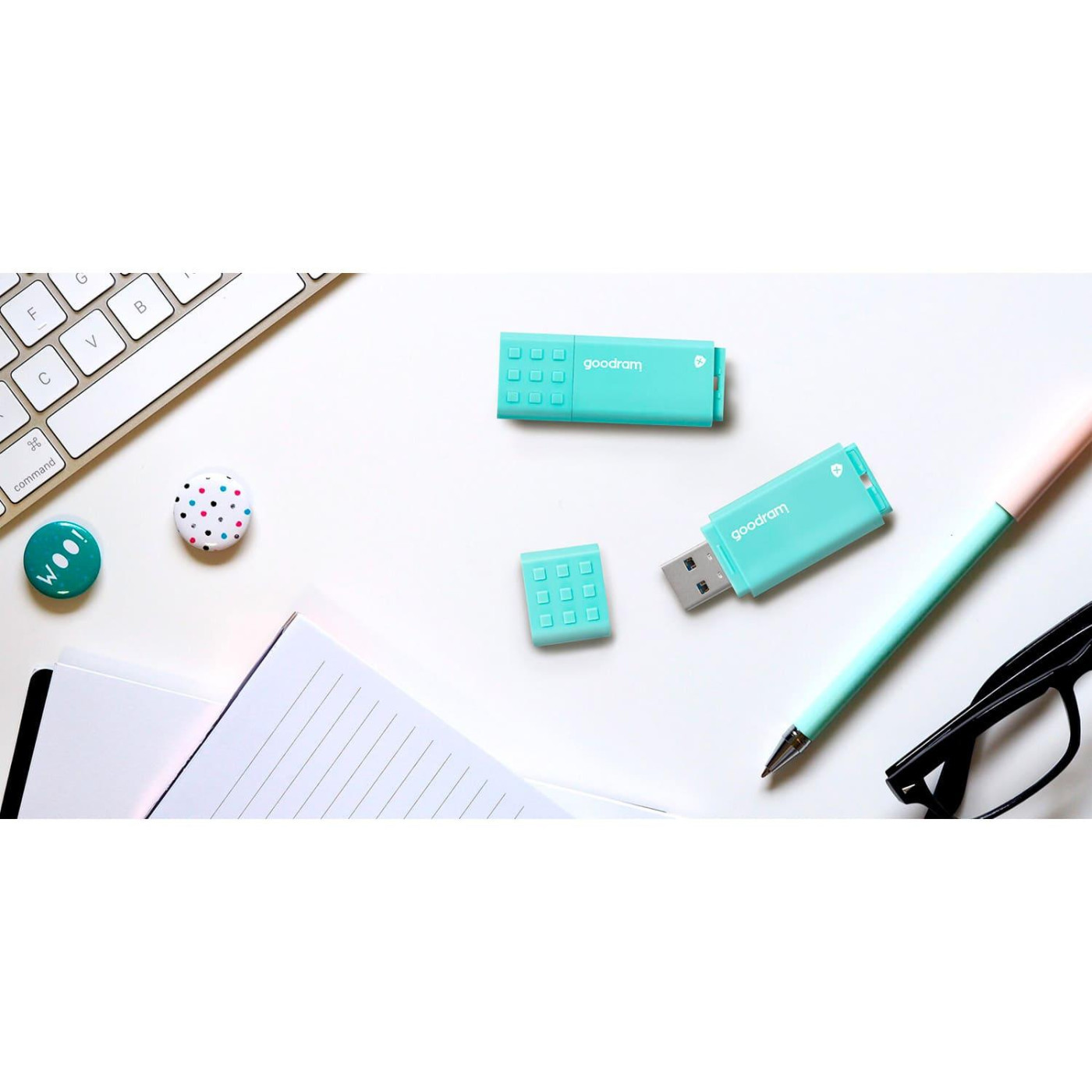 Флеш-накопитель GoodRam 128GB USB 3.0 UME3 Care Green (UME3-1280CRR11)