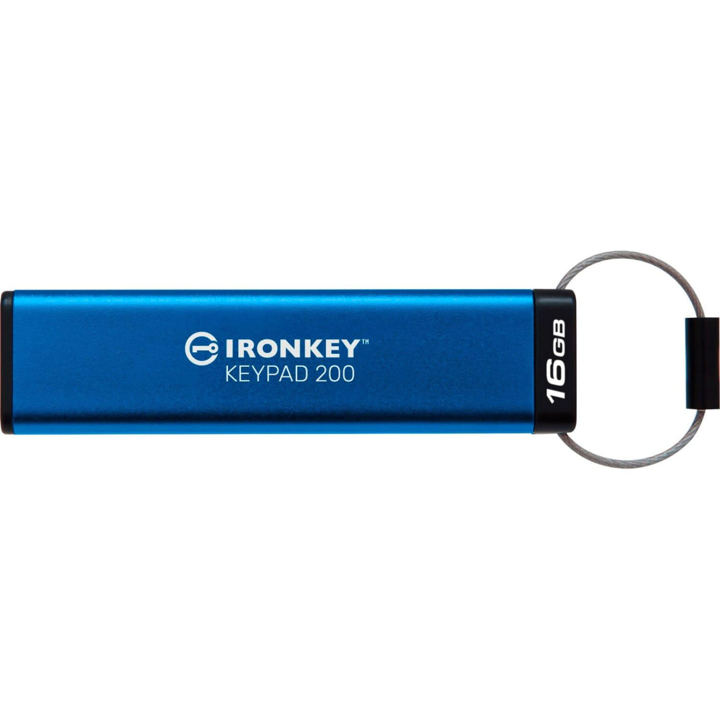 Флеш-накопичувач USB3.2 16GB Kingston IronKey Keypad 200 Type-A Blue (IKKP200/16GB)
