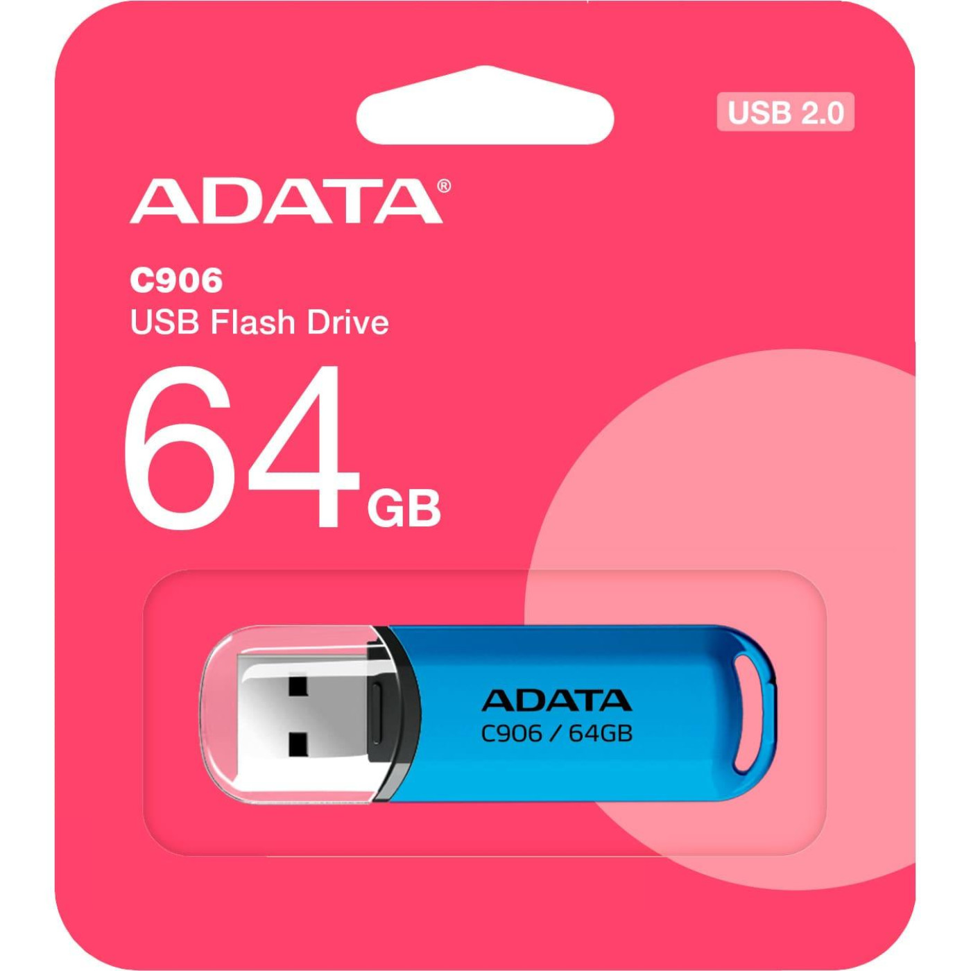 Флеш-накопичувач Adata Flash 64Gb USB 2.0 C906 Water Blue (AC906-64G-RWB)