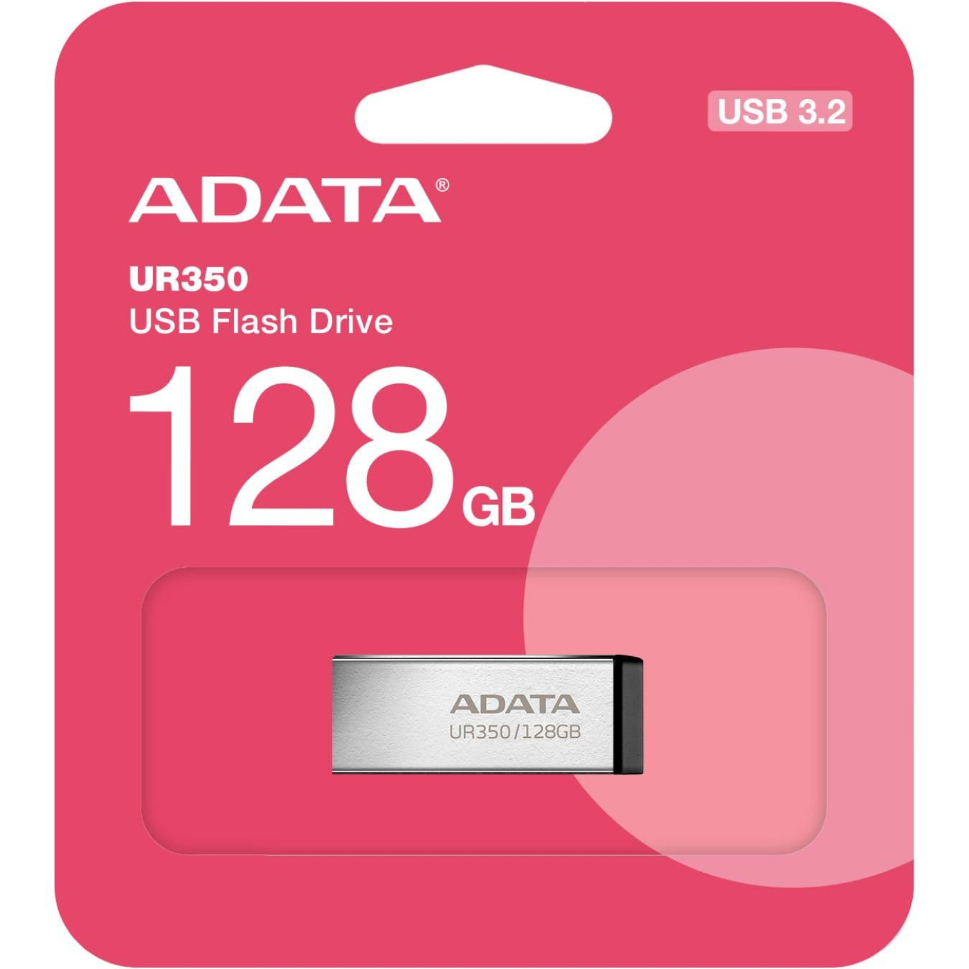 Флеш-накопичувач Adata Flash 128Gb USB 3.2 UR 350 Silver/Black (UR350-128G-RSR/BK)