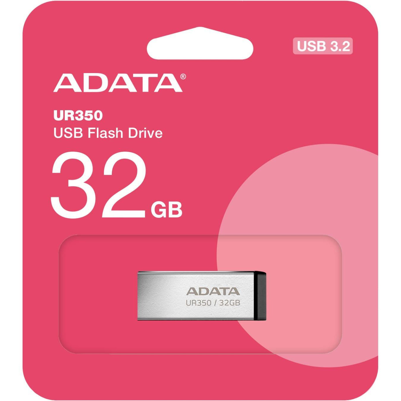 Флеш-накопичувач Adata Flash 32Gb USB 3.2 UR 350 Silver/Black (UR350-32G-RSR/BK)