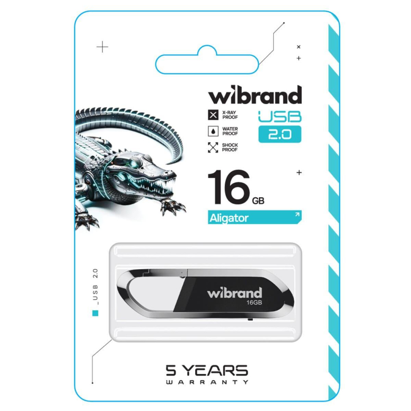 Flash Wibrand USB 2.0 Aligator 16Gb Black