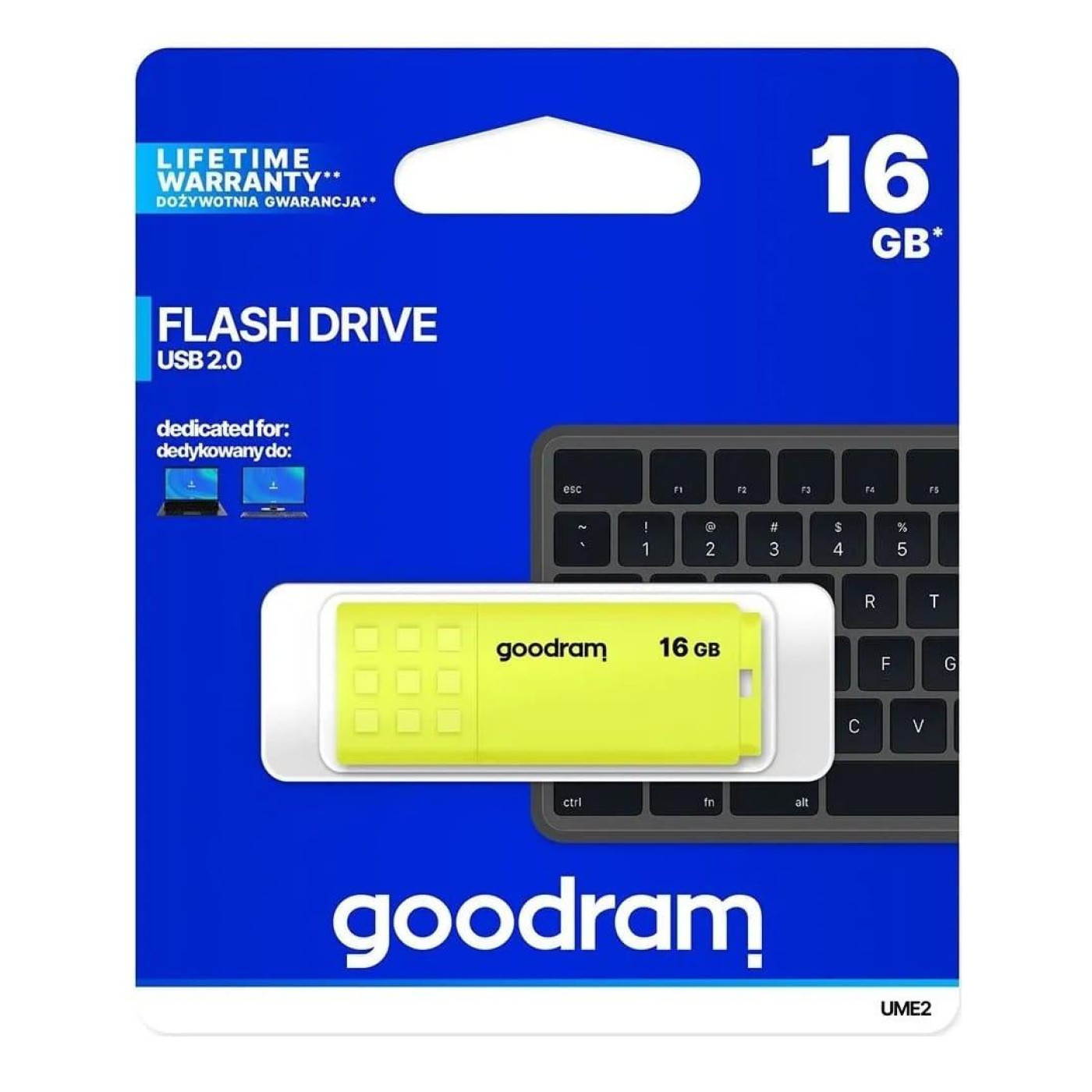 Флеш-накопитель GoodRam USB 16GB UME2 Yellow (UME2-0160Y0R11)