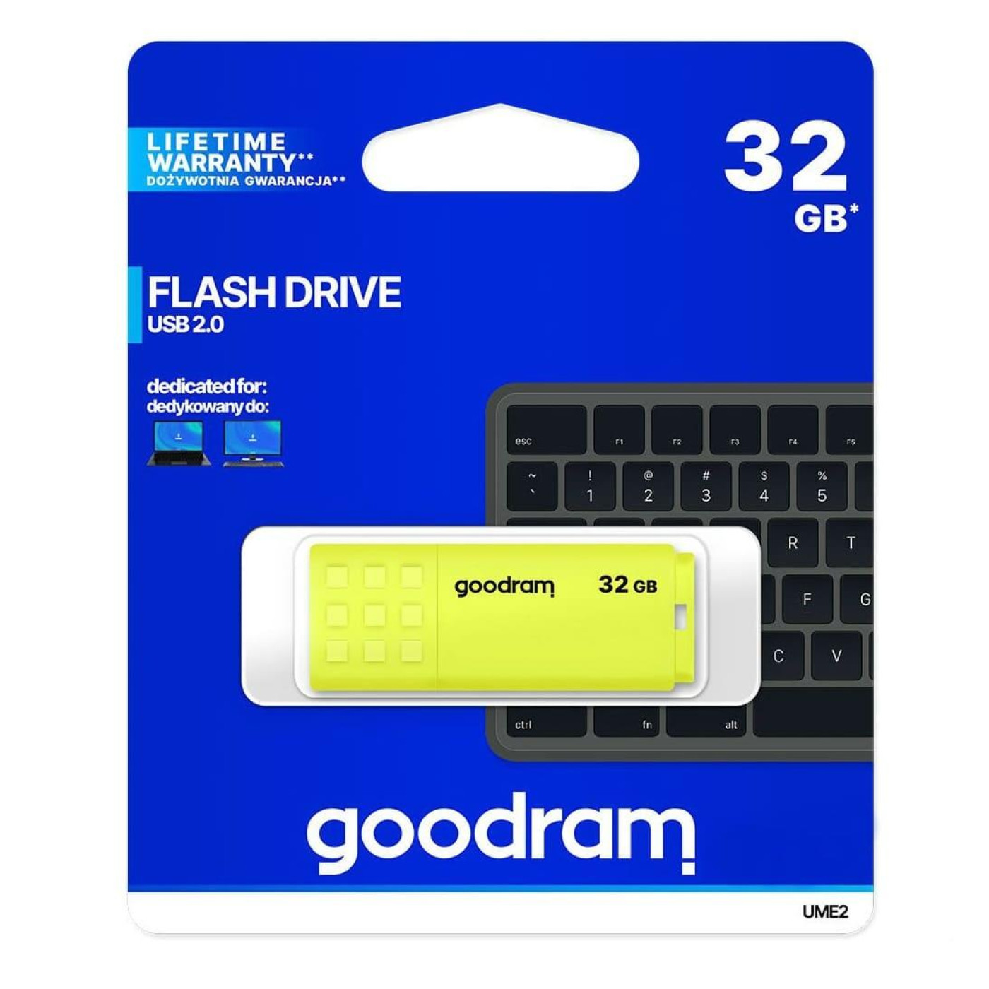 Флеш-накопитель GoodRam USB 32GB UME2 Yellow (UME2-0320Y0R11)