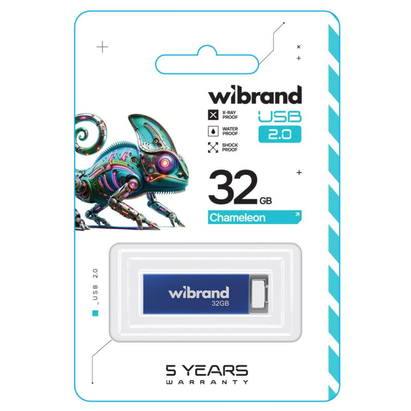 Флеш-накопитель Wibrand Flash USB 2.0 Chameleon 32Gb Blue (WI2.0/CH32U6U)